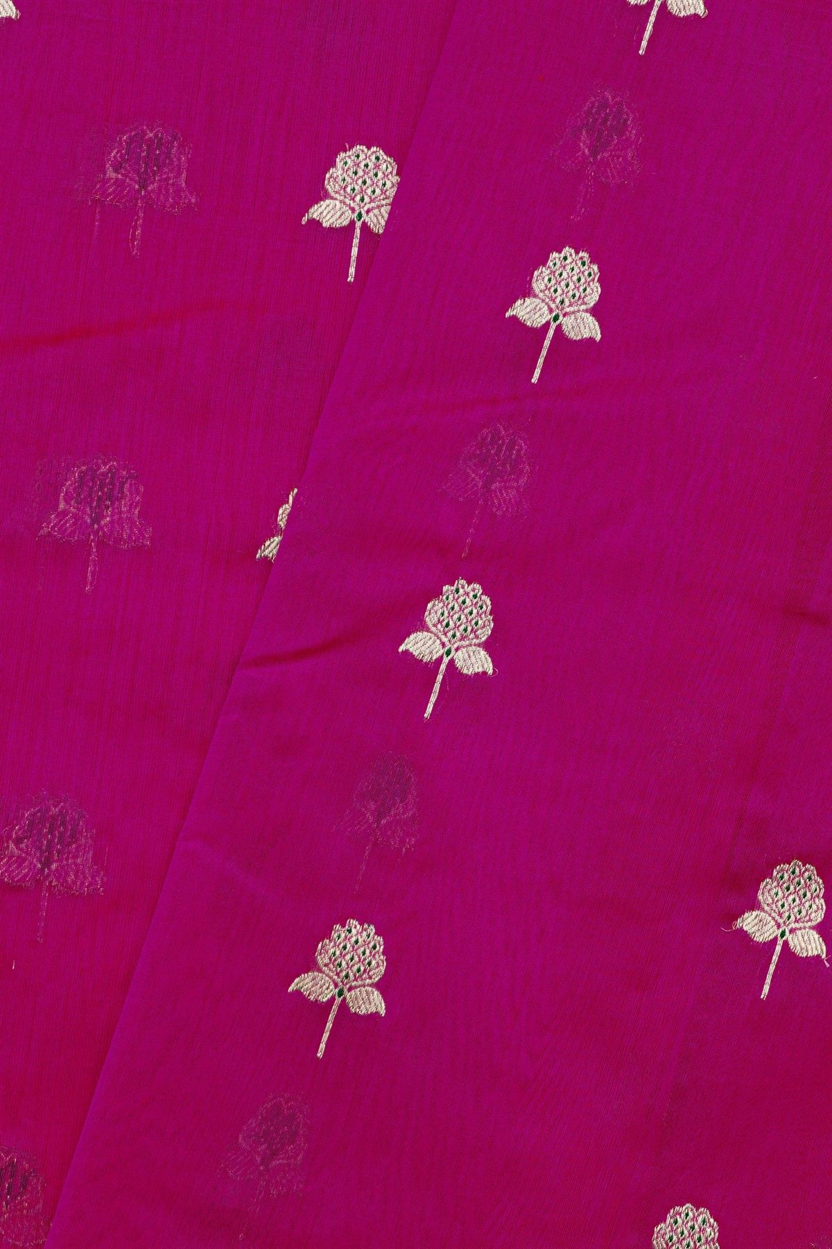 Chanderi Silk Magenta Saree
