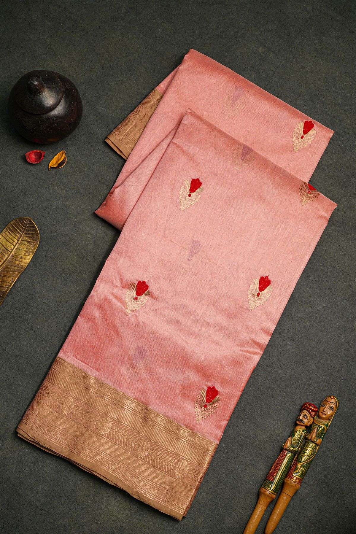 Chanderi Silk Pink Saree