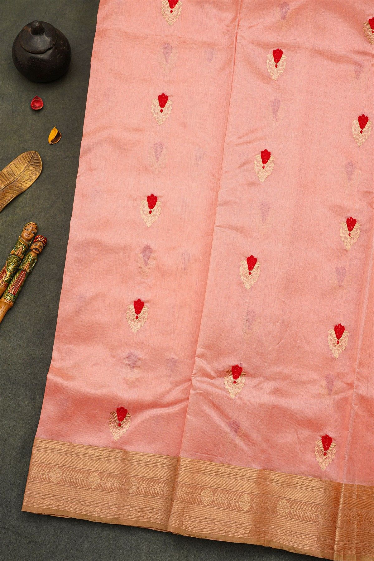 Chanderi Silk Pink Saree