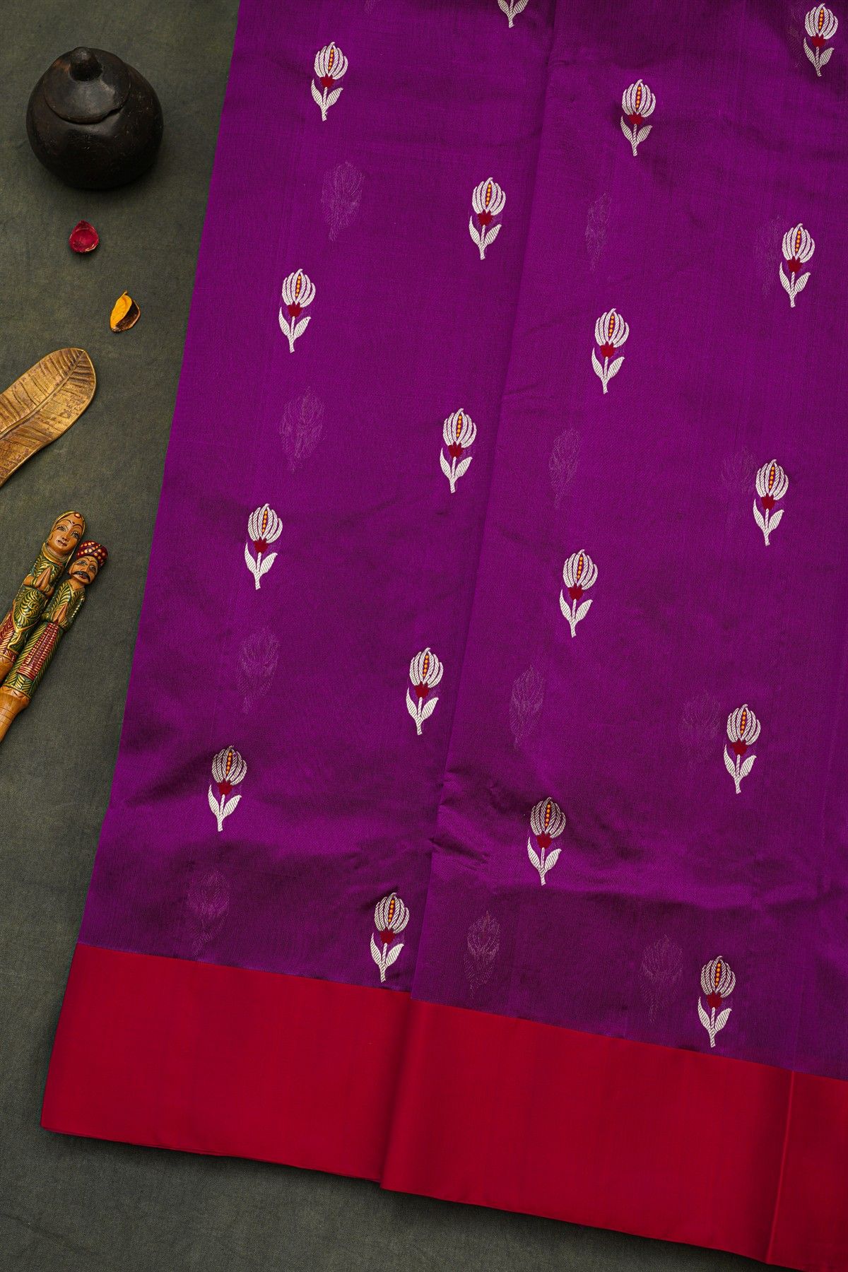 Chanderi Silk Purple Saree