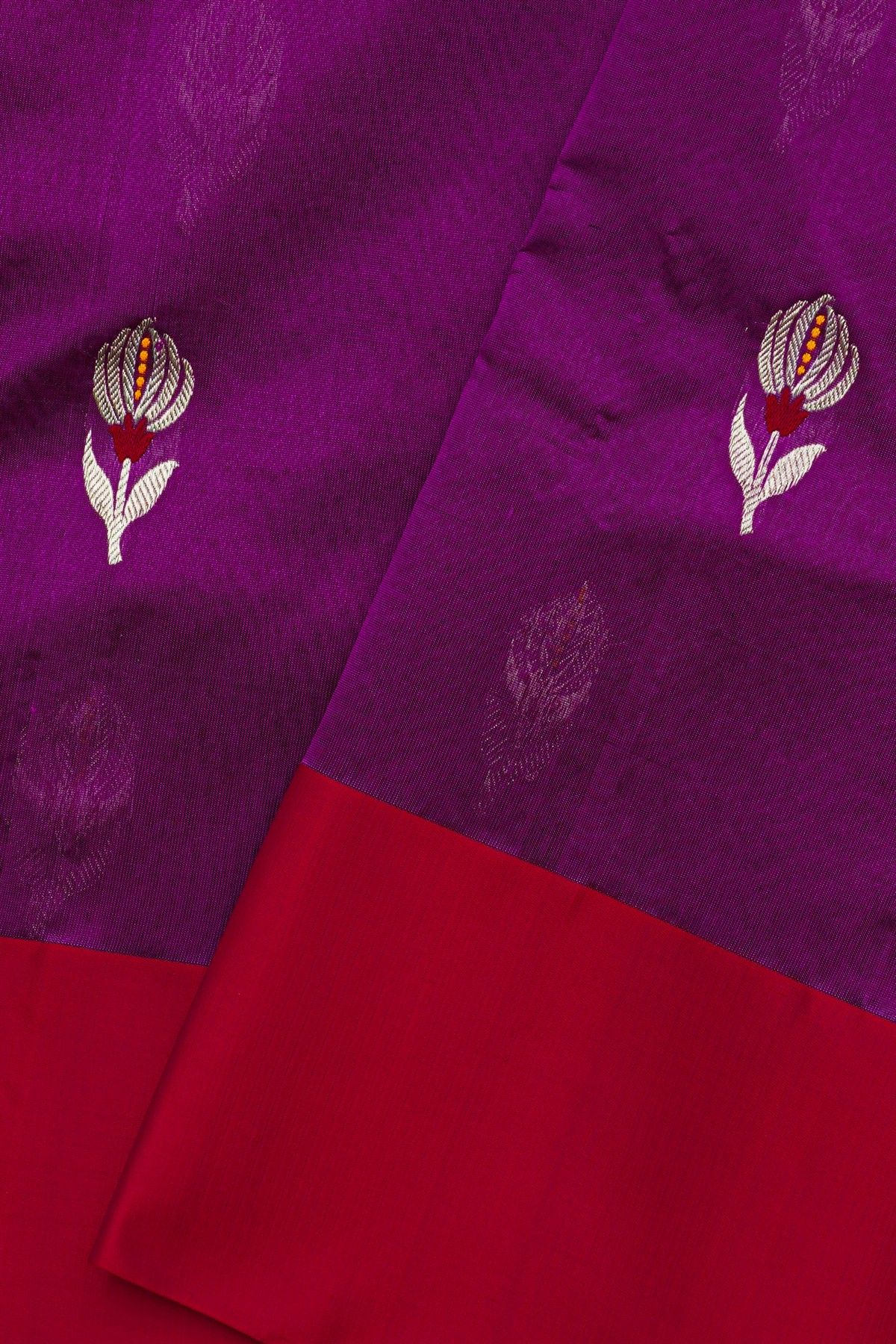 Chanderi Silk Purple Saree