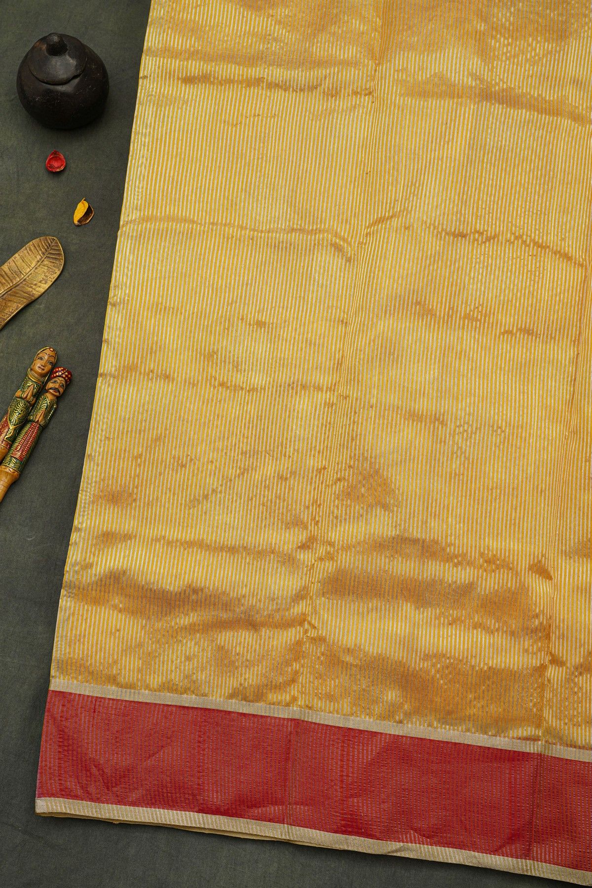 Chanderi Silk Yellow Saree