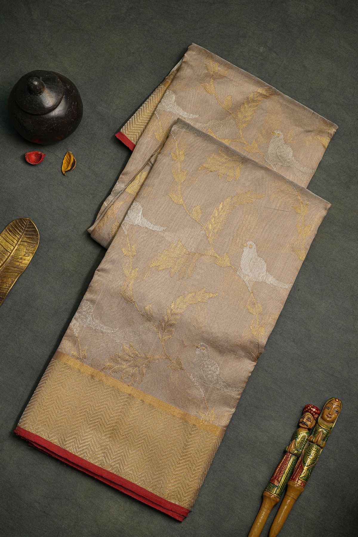 Chanderi Silk Mauve Saree