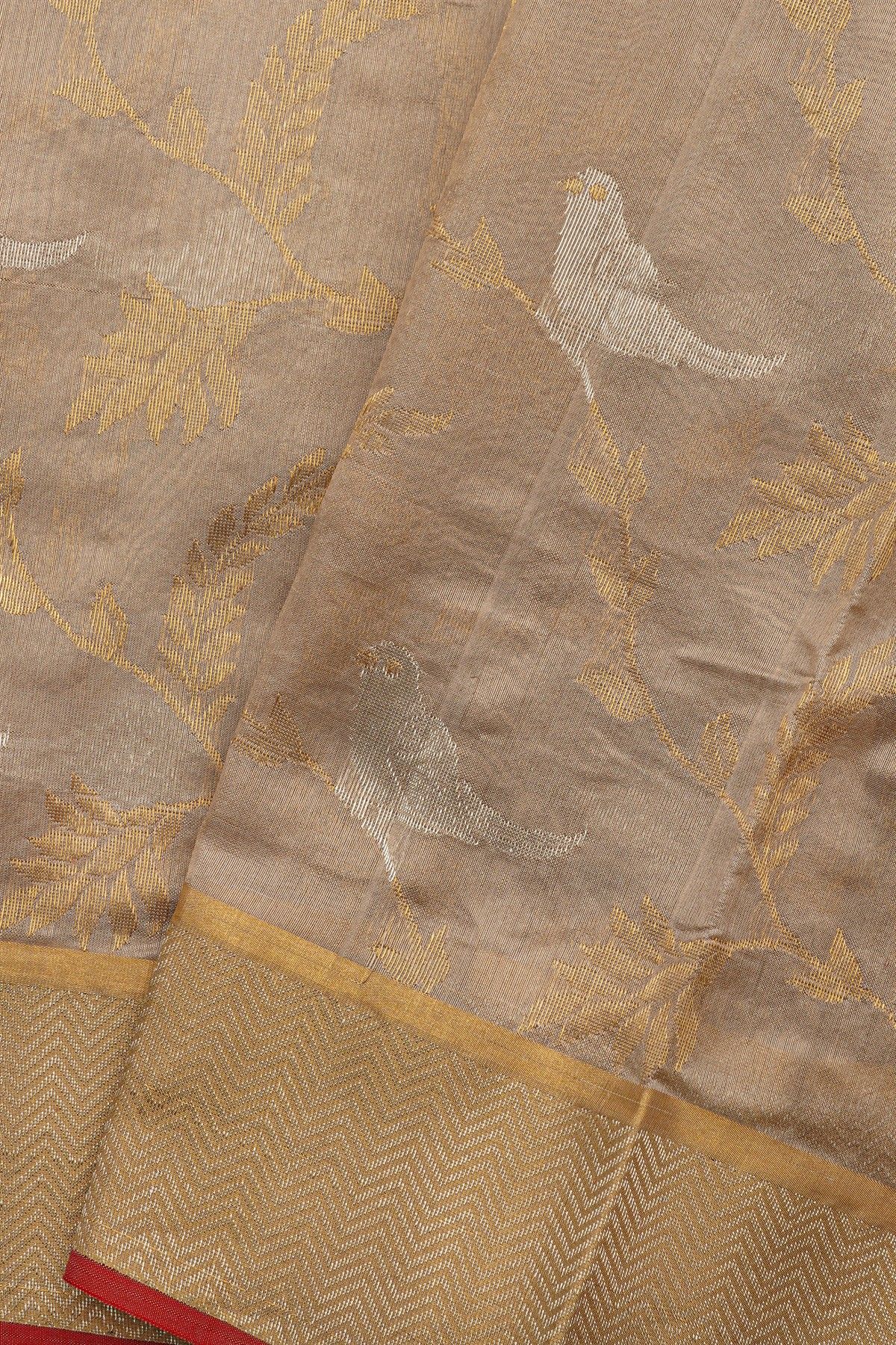 Chanderi Silk Mauve Saree