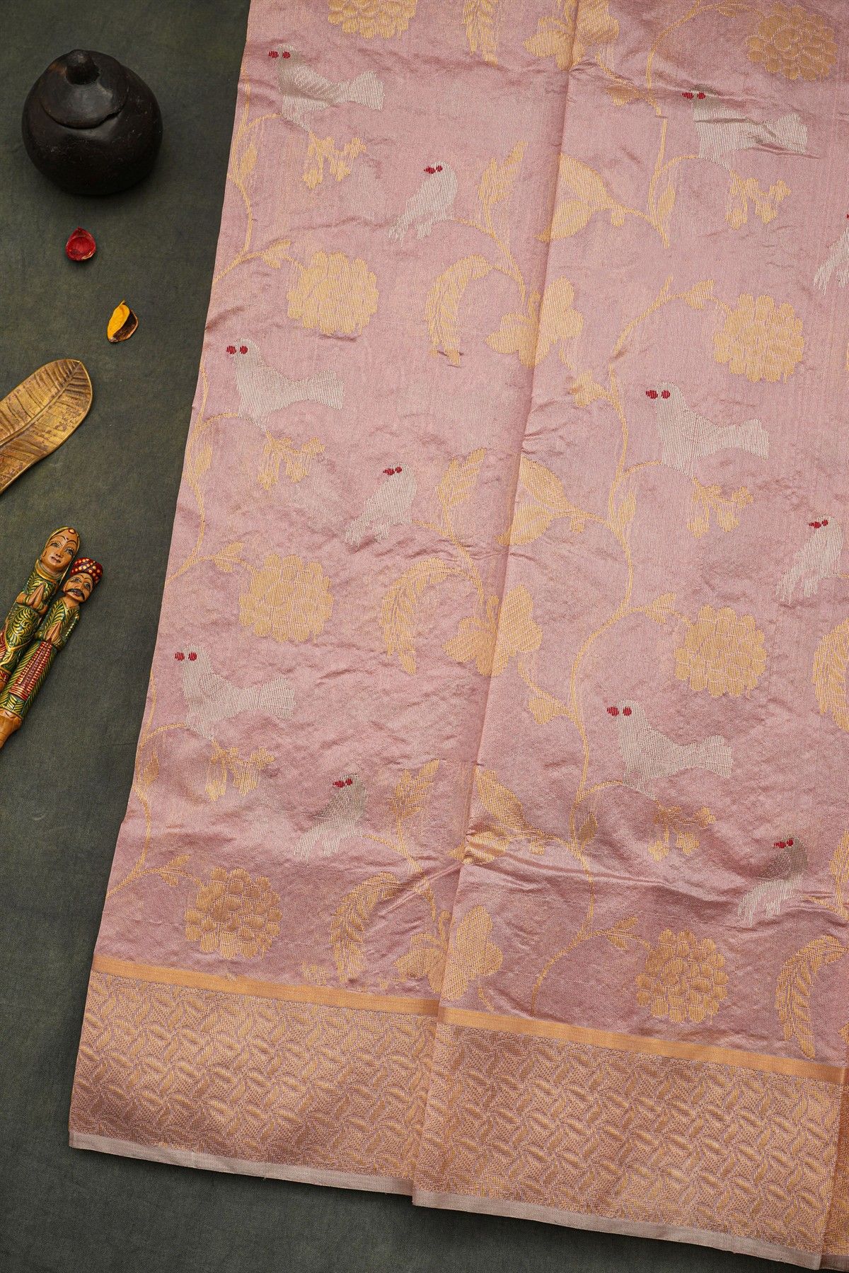 Chanderi Silk Baby Pink Saree