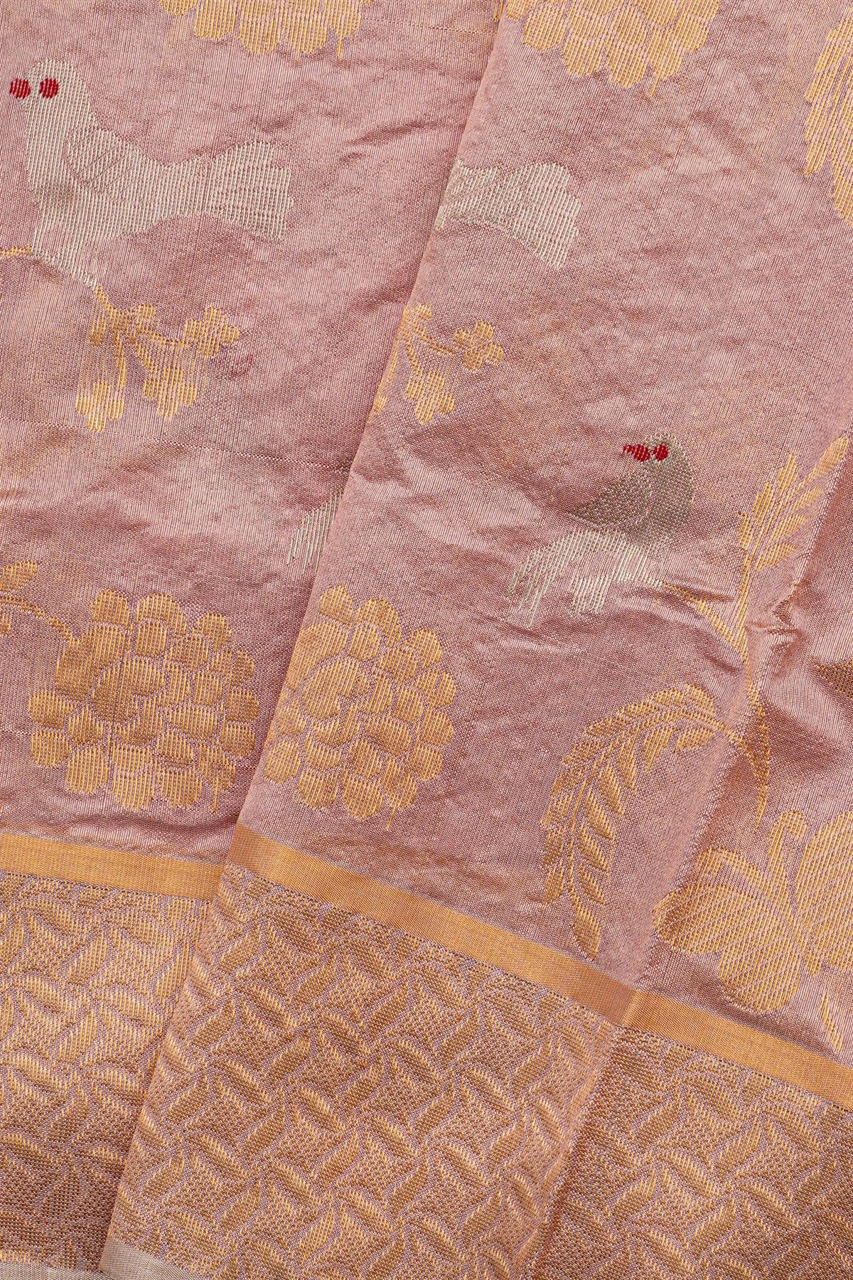 Chanderi Silk Baby Pink Saree