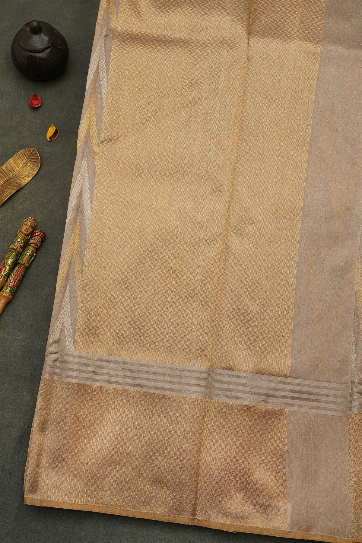Chanderi Silk Cream Saree