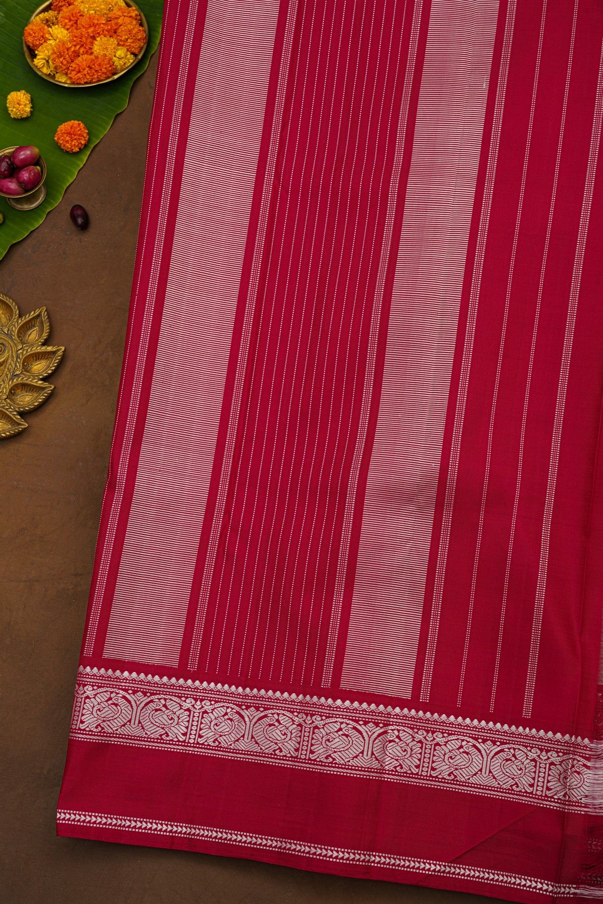 Gadwal Silk Off White Saree