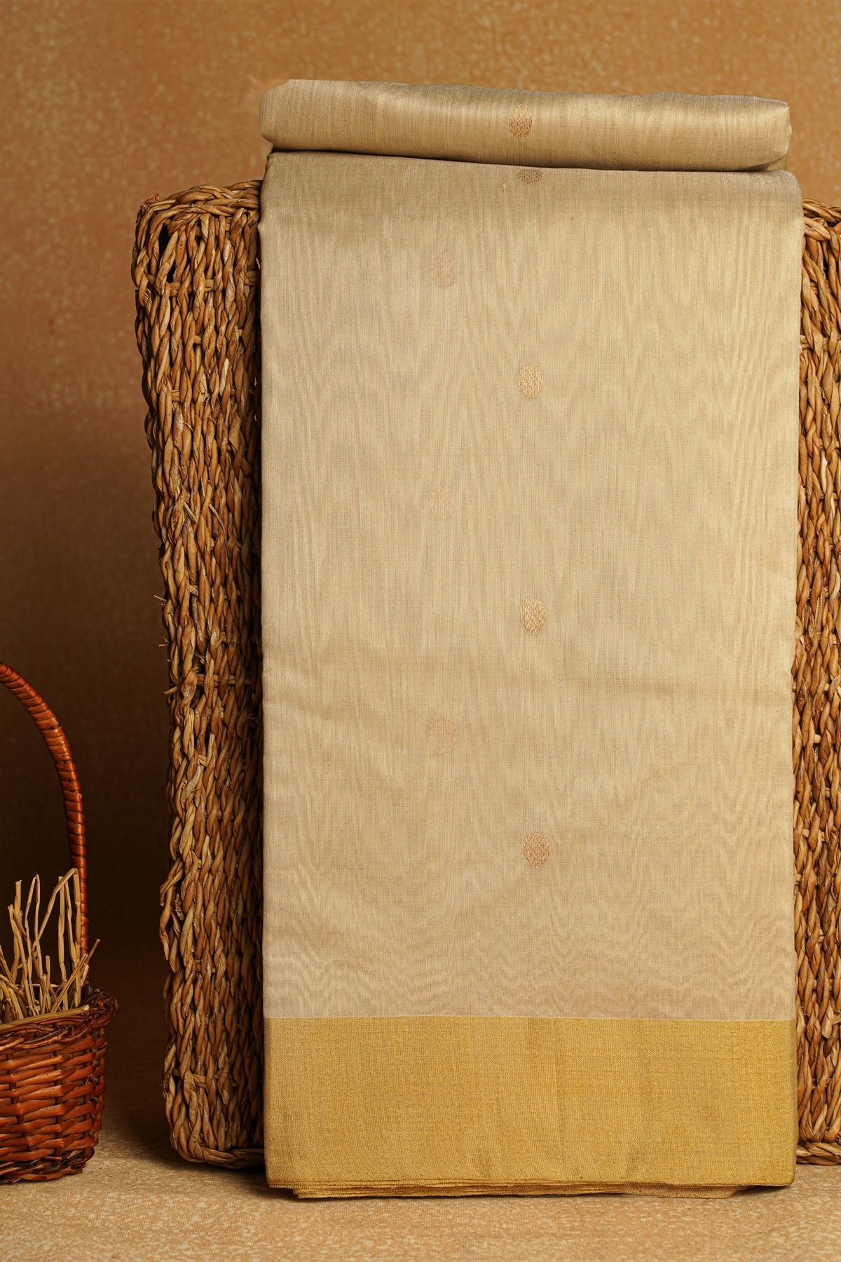 Chanderi Sico Off White Saree