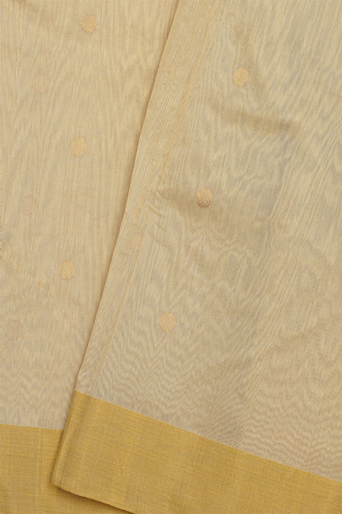 Chanderi Sico Off White Saree