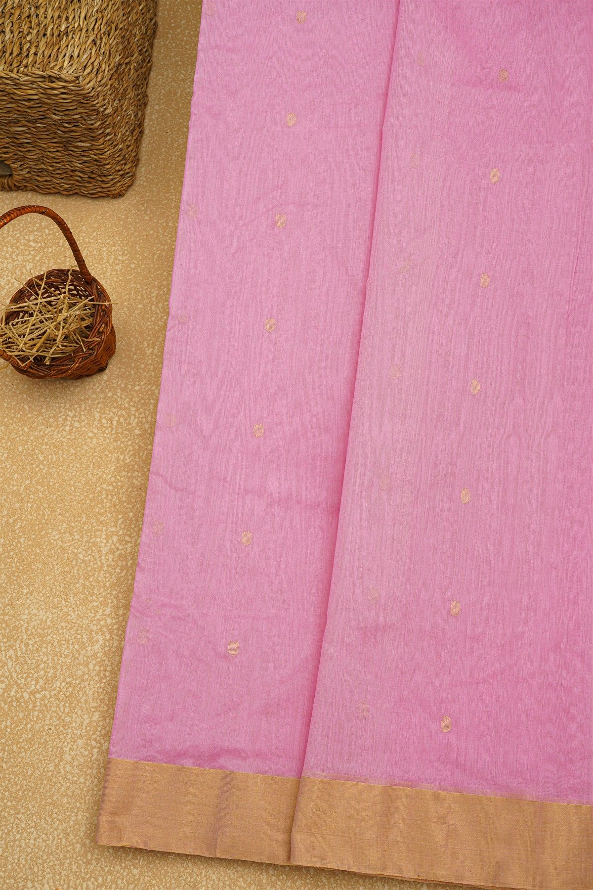 Chanderi Sico Lavender Saree