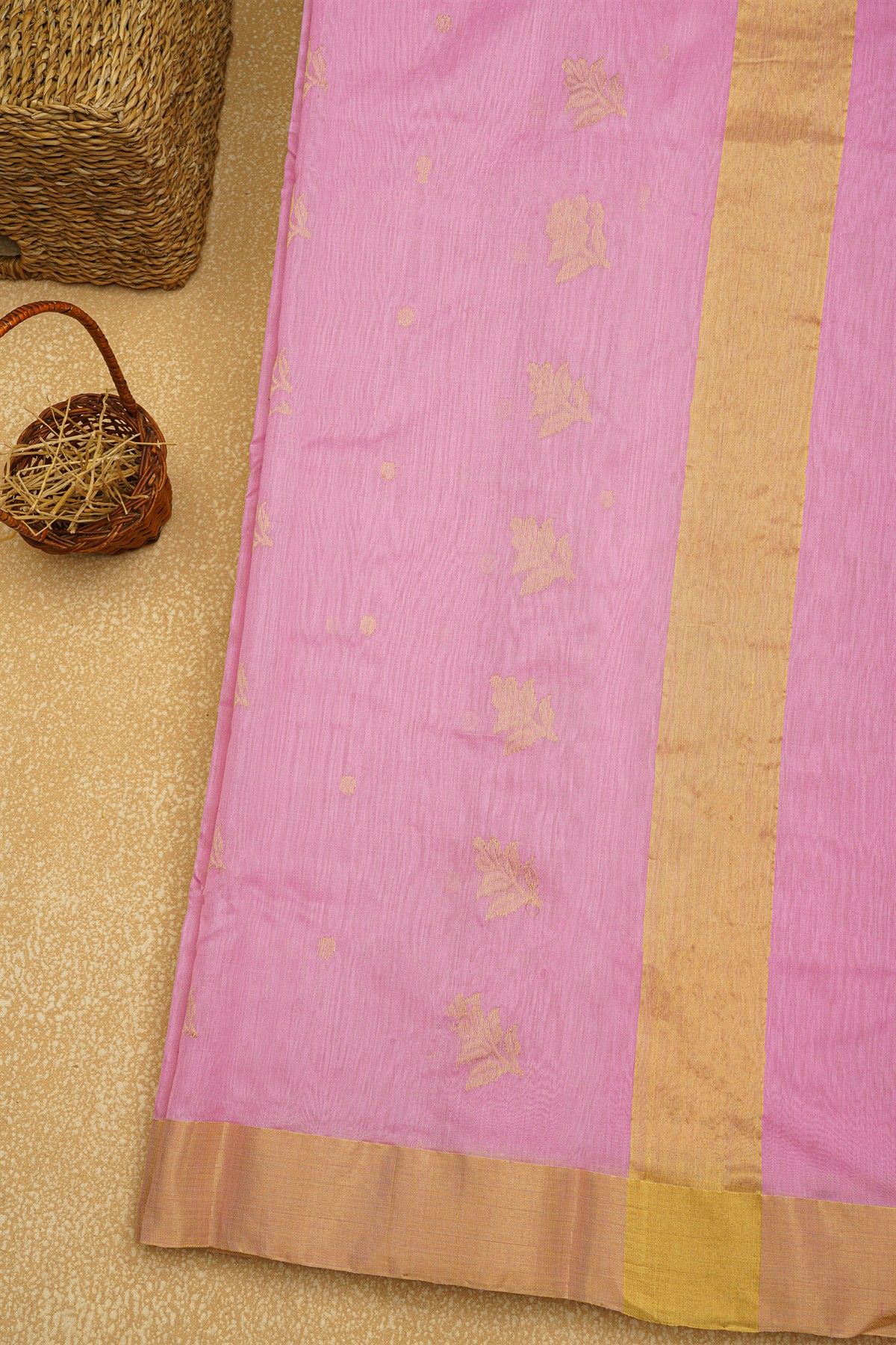 Chanderi Sico Lavender Saree