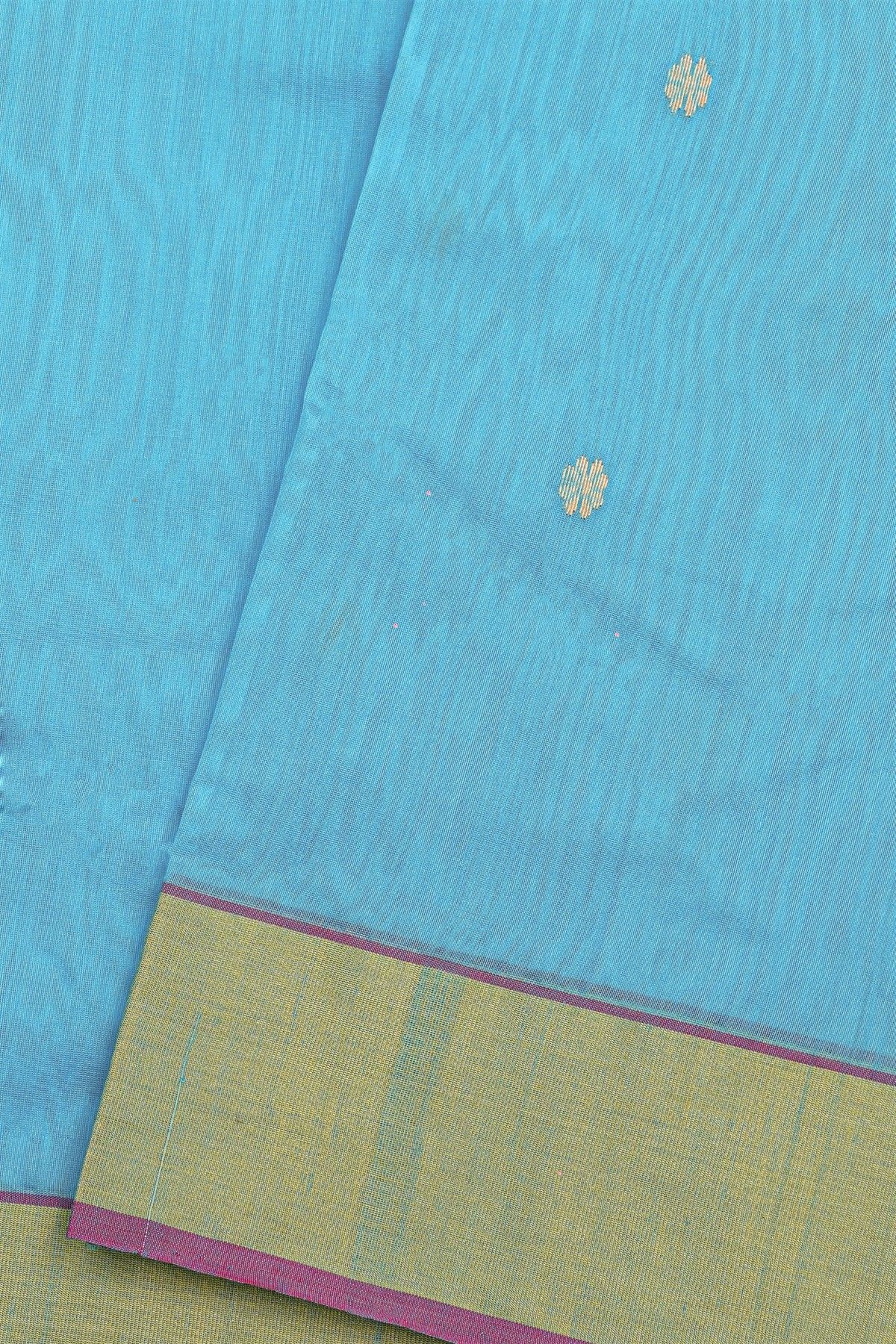 Chanderi Sico Sky Blue Saree