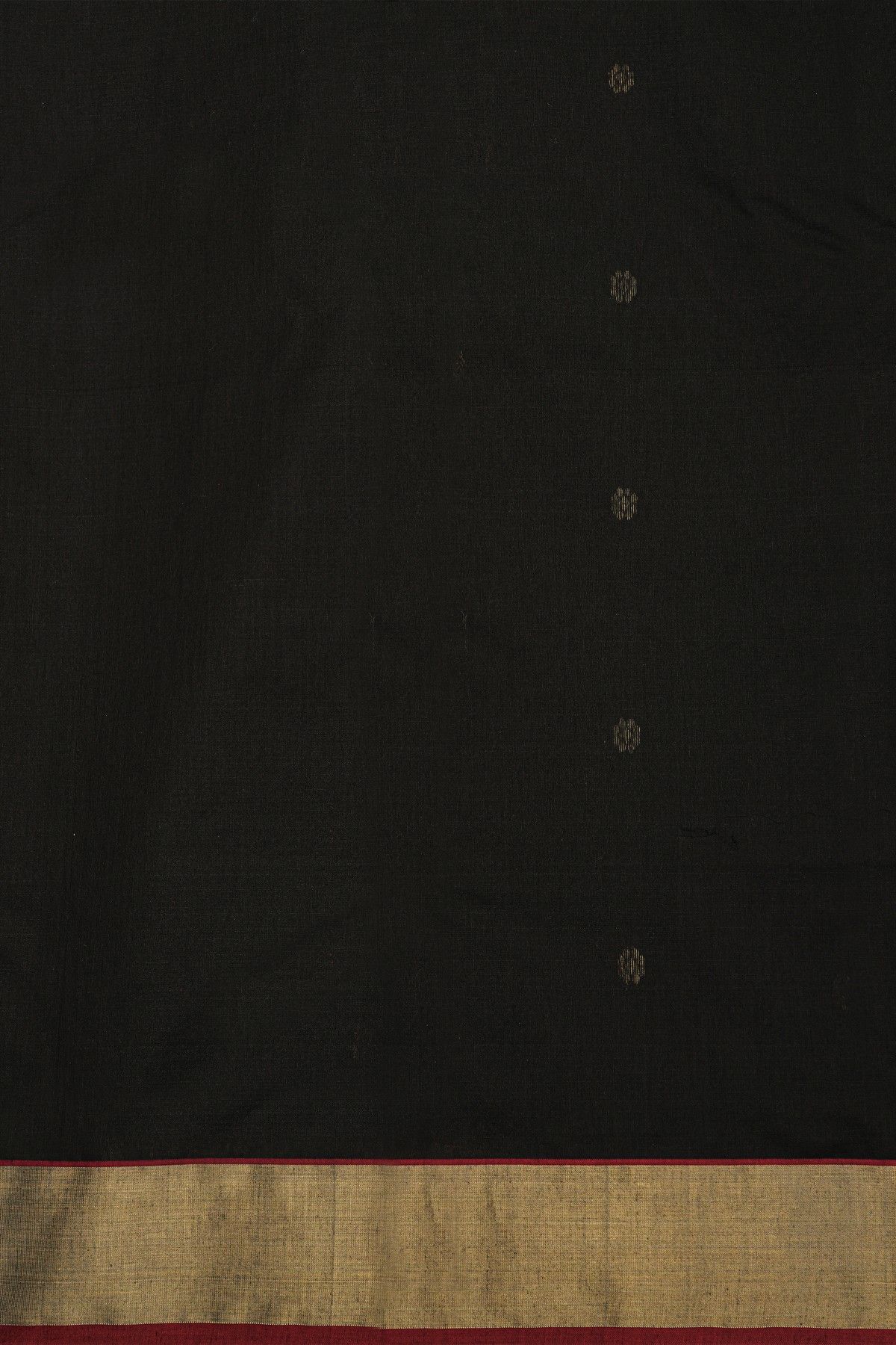 Chanderi Sico Black Saree