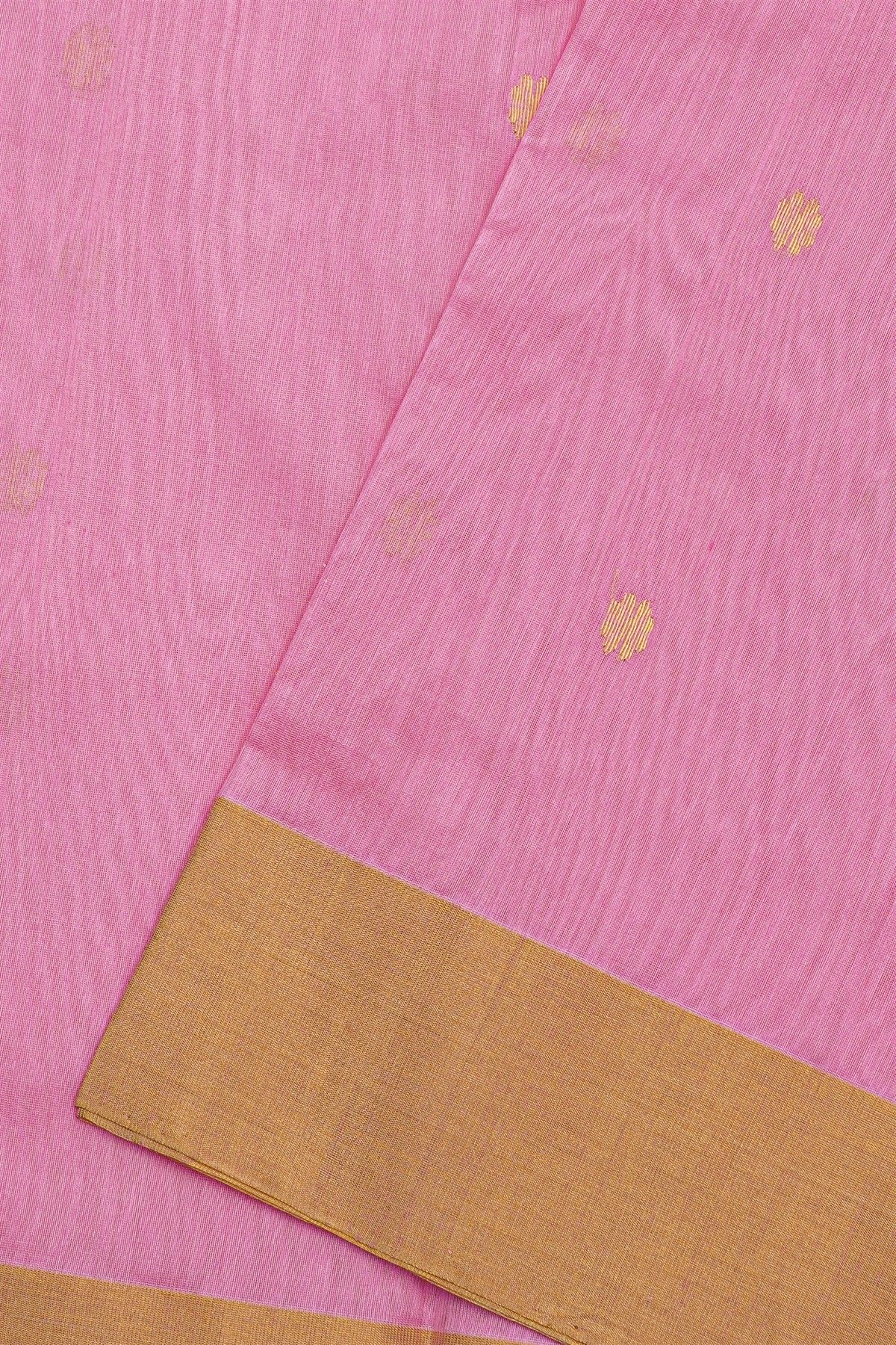Chanderi Sico Light Pink Saree