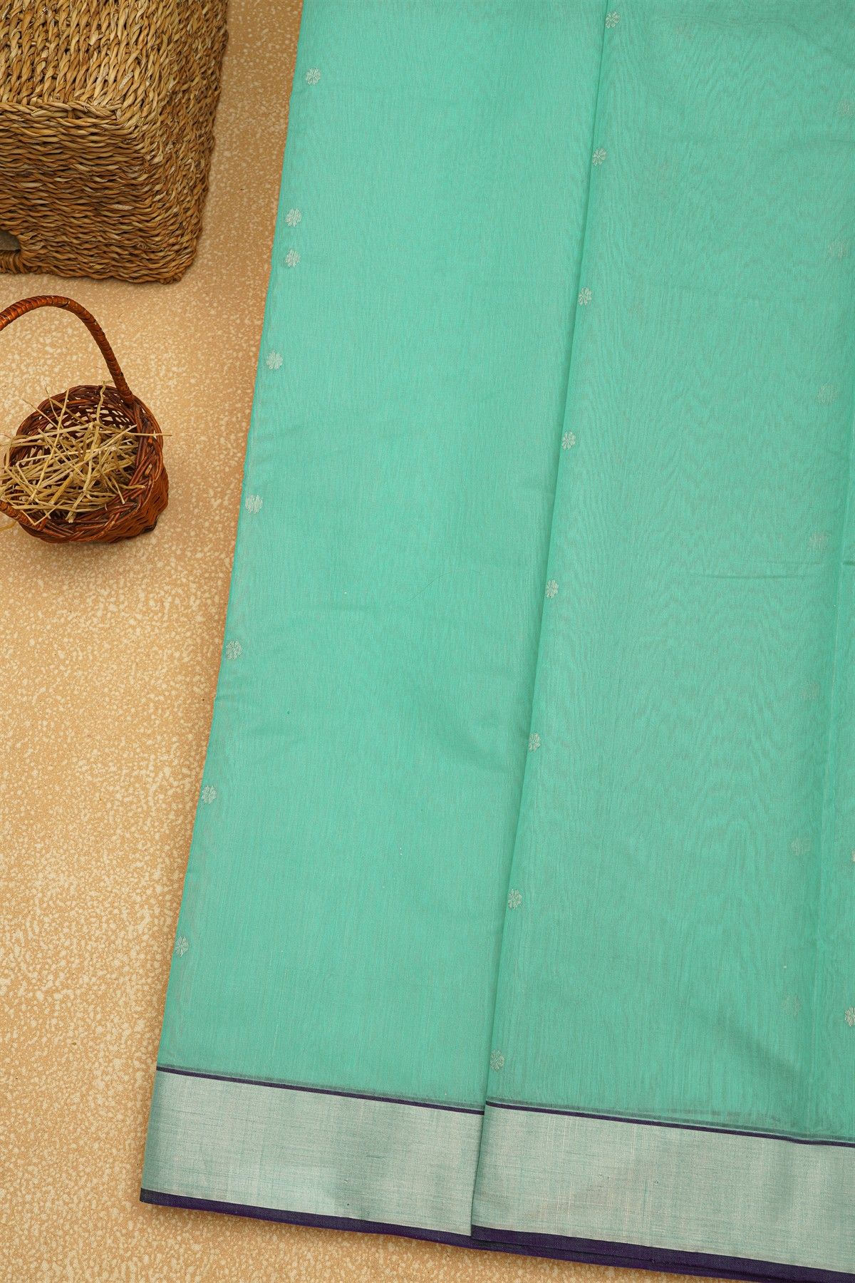 Chanderi Sico Sea Green Saree