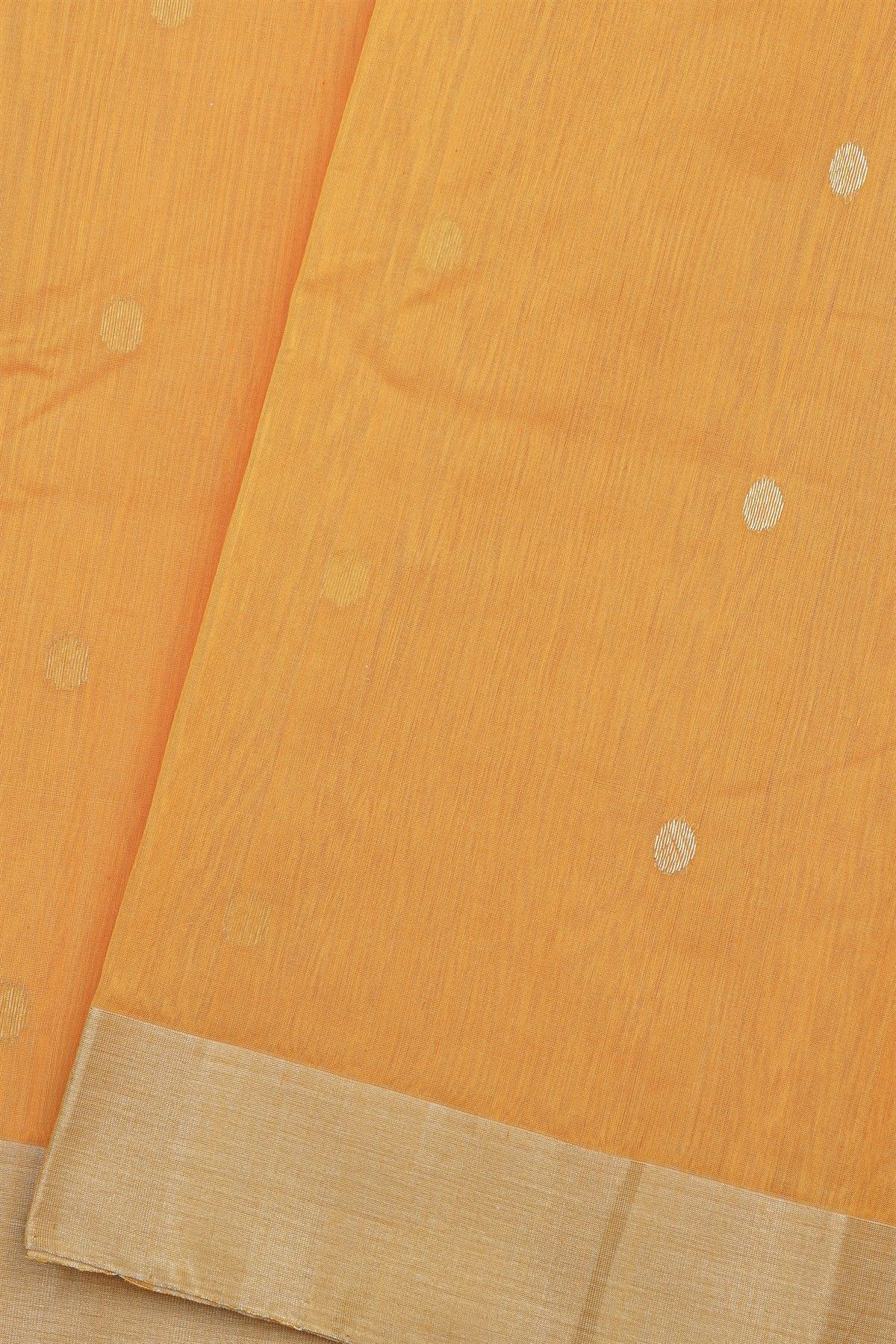 Chanderi Sico Cream Saree