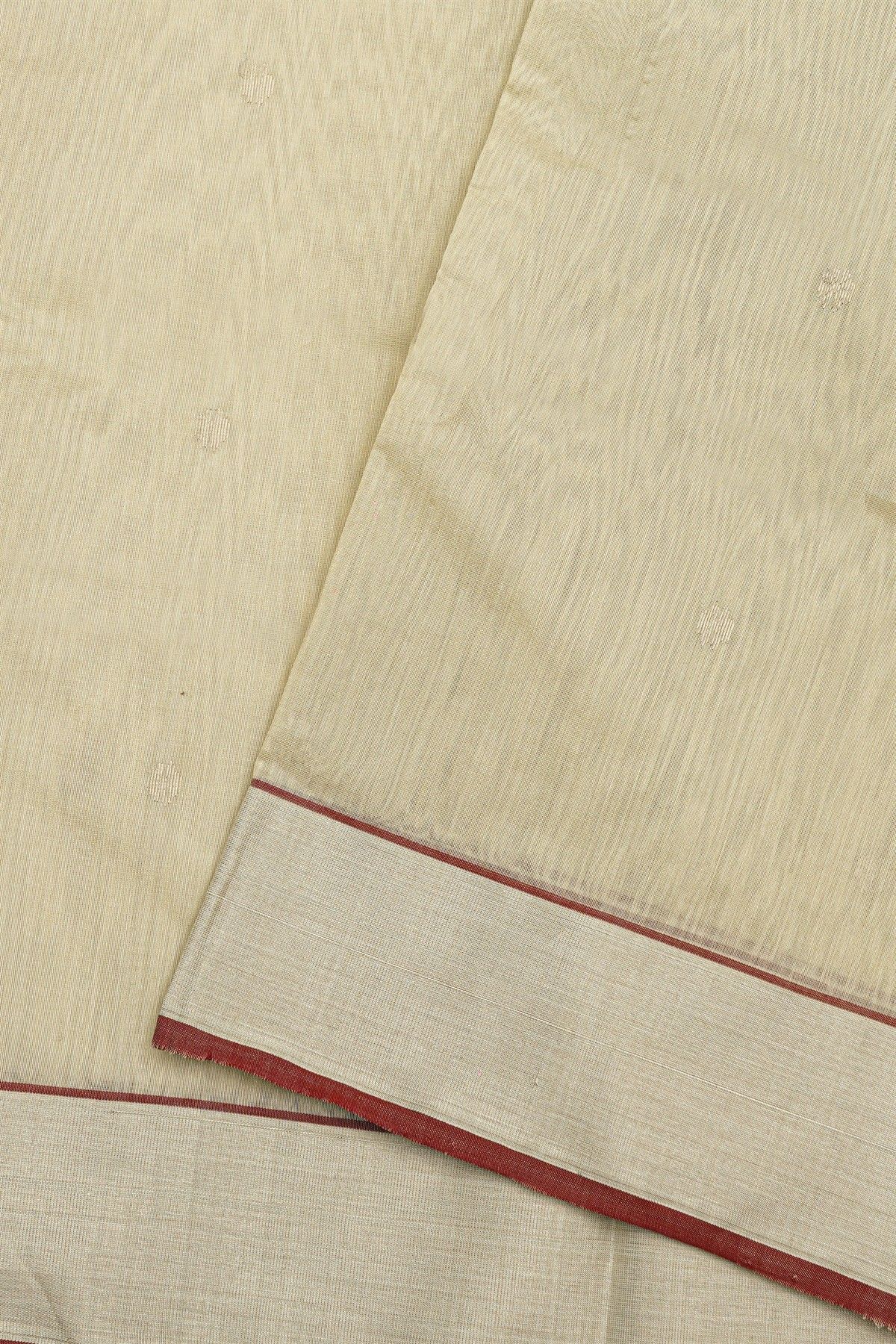 Chanderi Sico Off White Saree