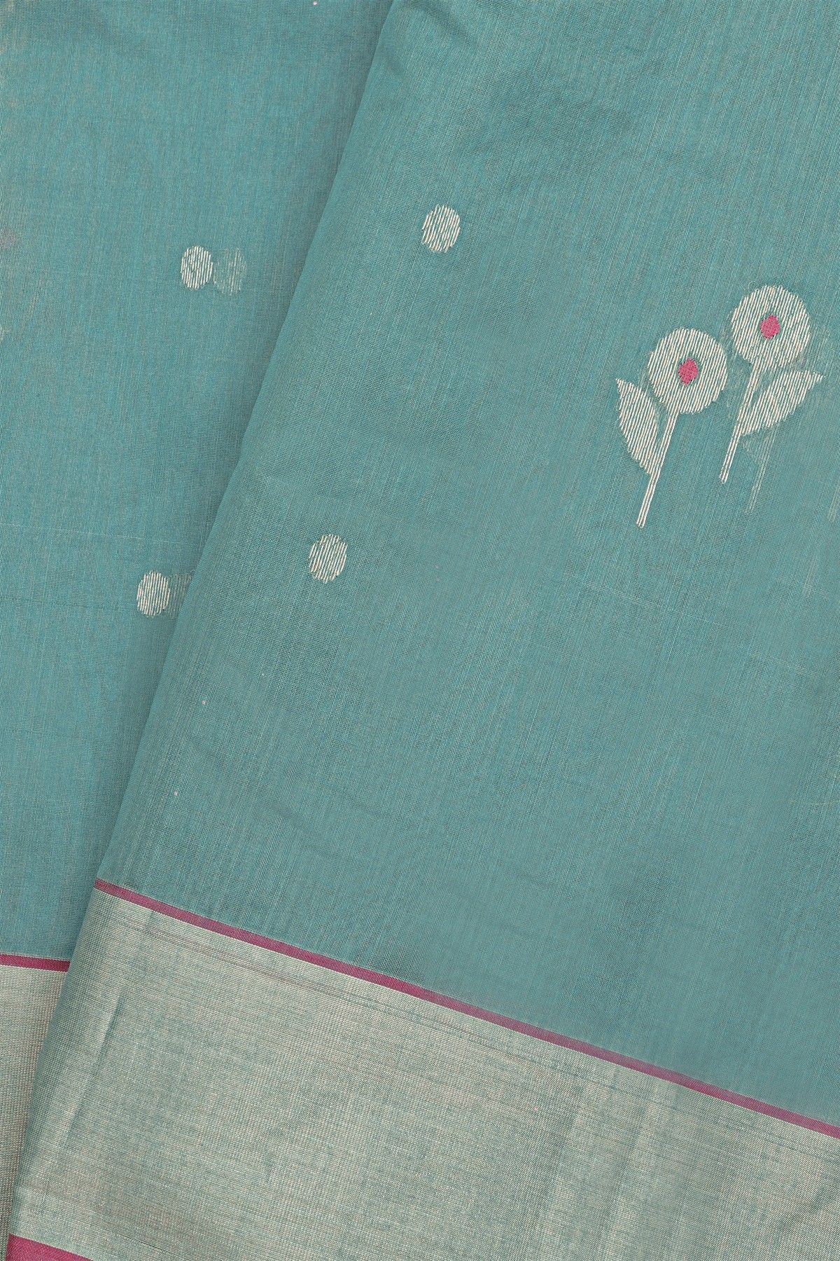 Chanderi Sico Sky Blue Saree