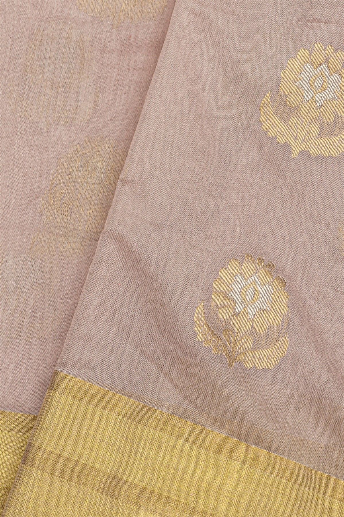 Chanderi Sico Lavender Saree