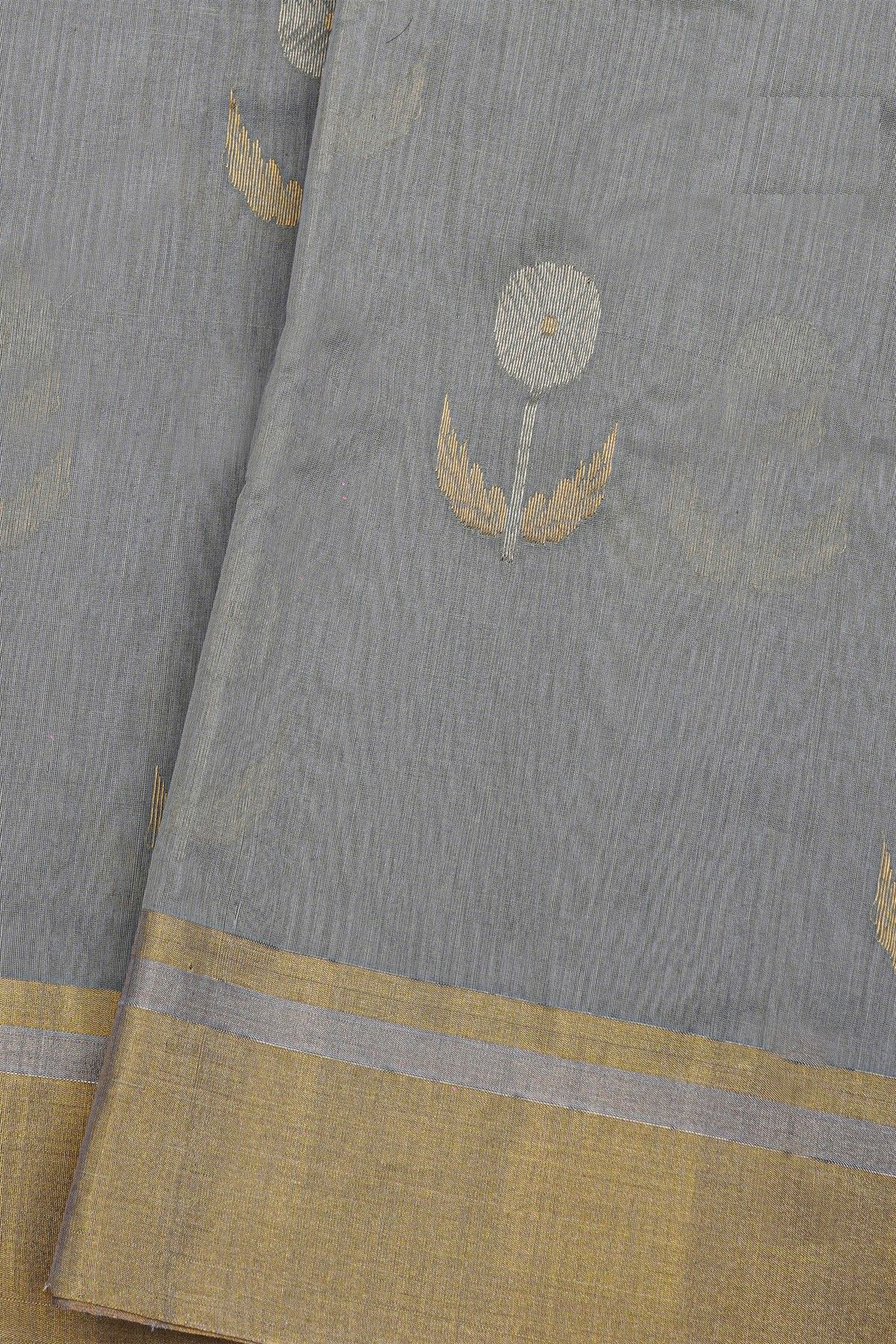 Chanderi Sico Grey Saree