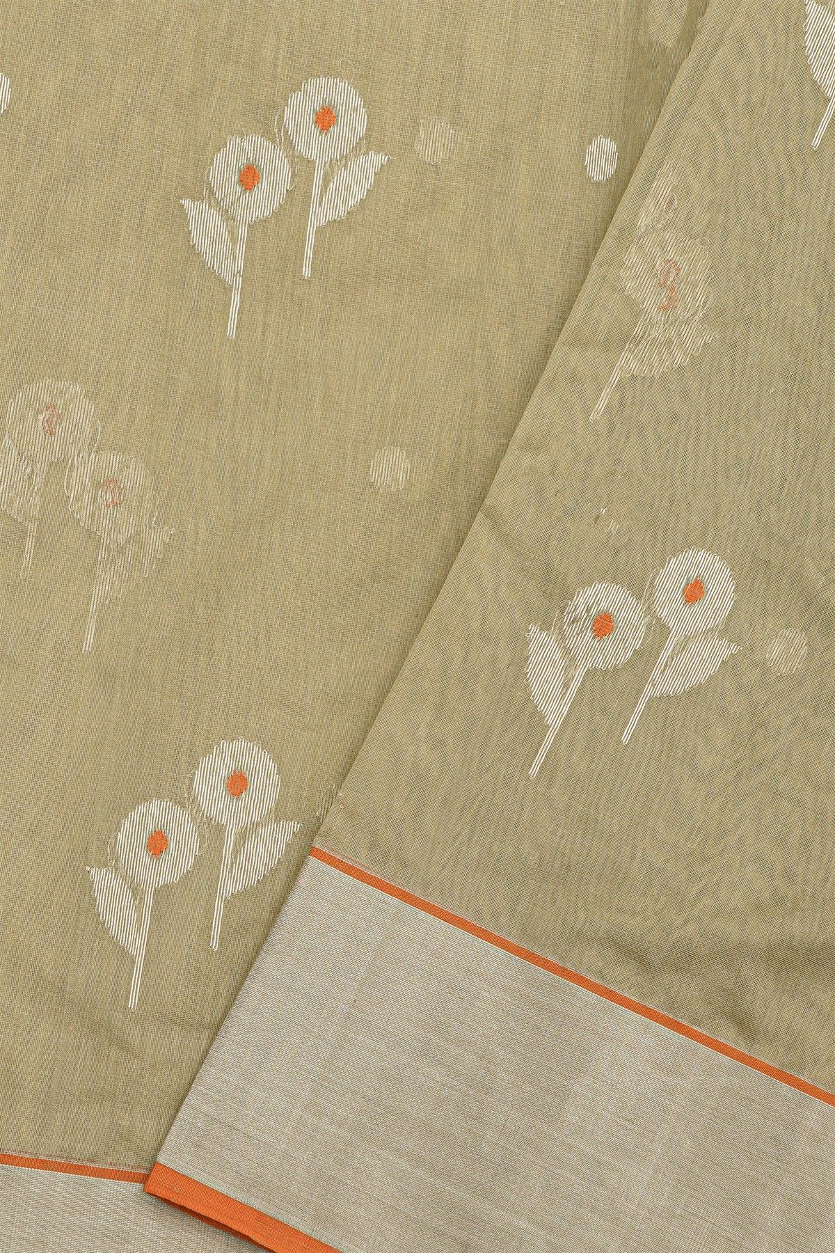 Chanderi Sico Beige Saree