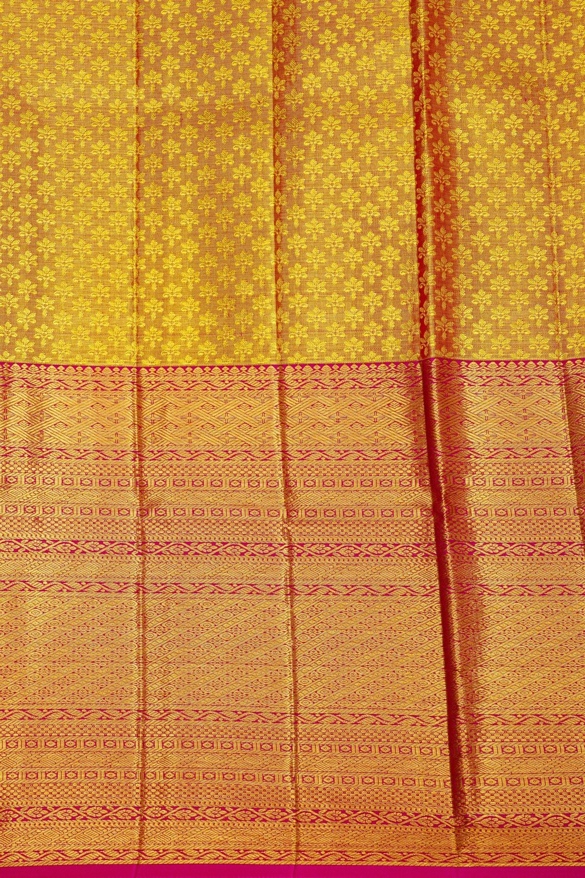 Kancheepuram Silk Gold Peach Saree
