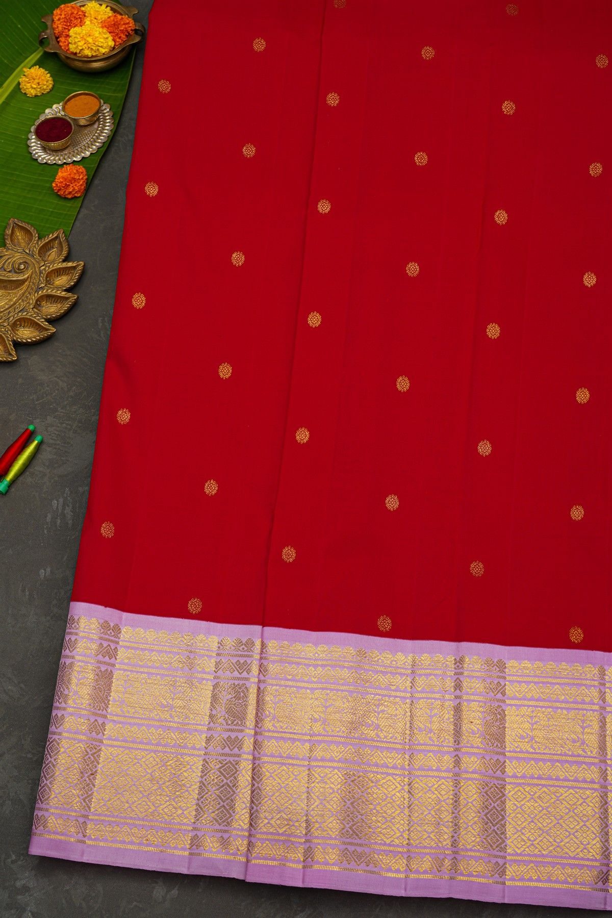 Kanchipuram Silk Red Saree