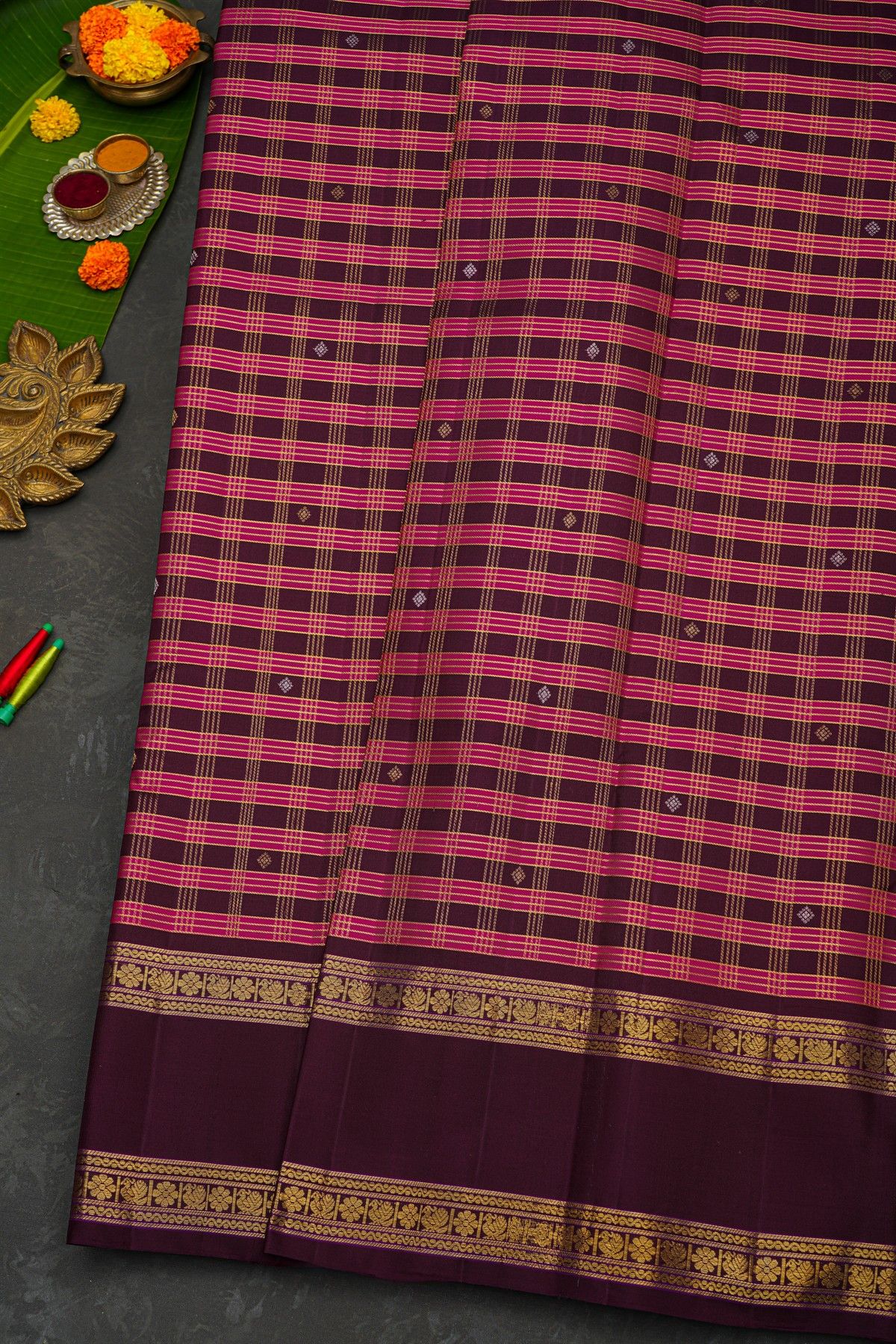 Kanchipuram Silk Multi-Colour Saree
