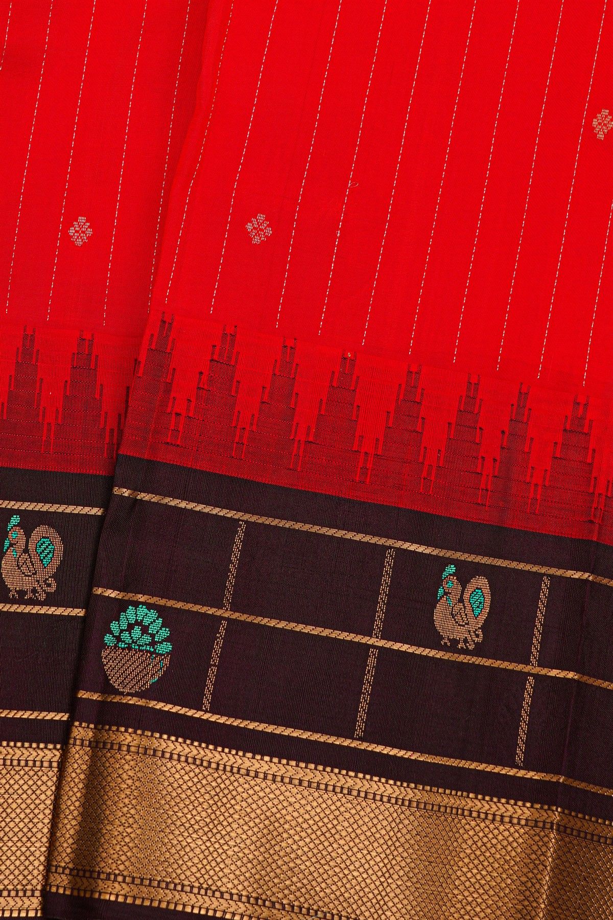 Kuppadam Sico Red Saree