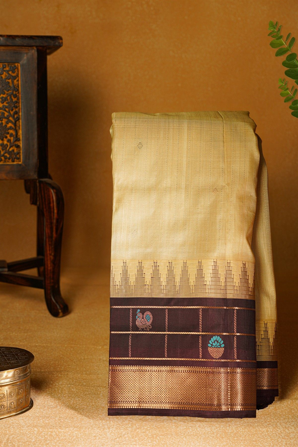 Kuppadam Sico Cream Saree