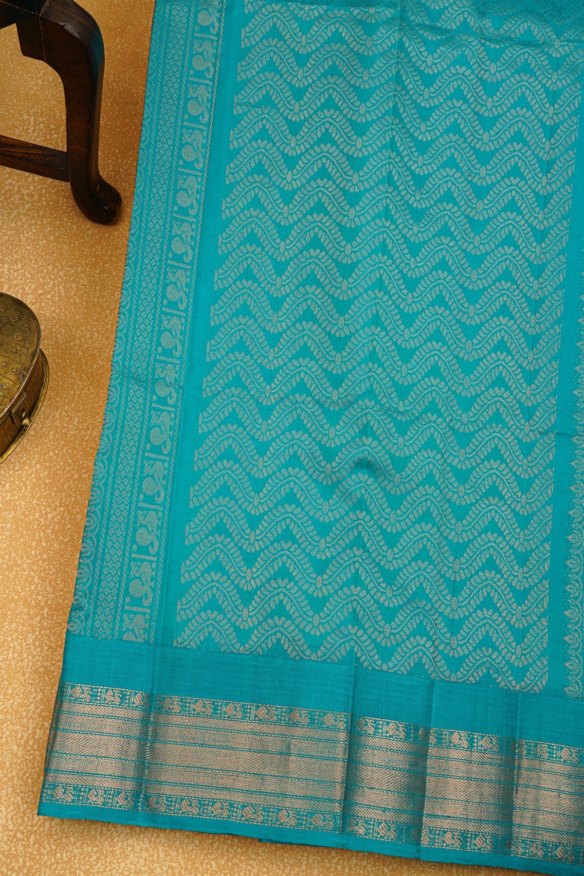 Kuppadam Sico Powder Blue Saree