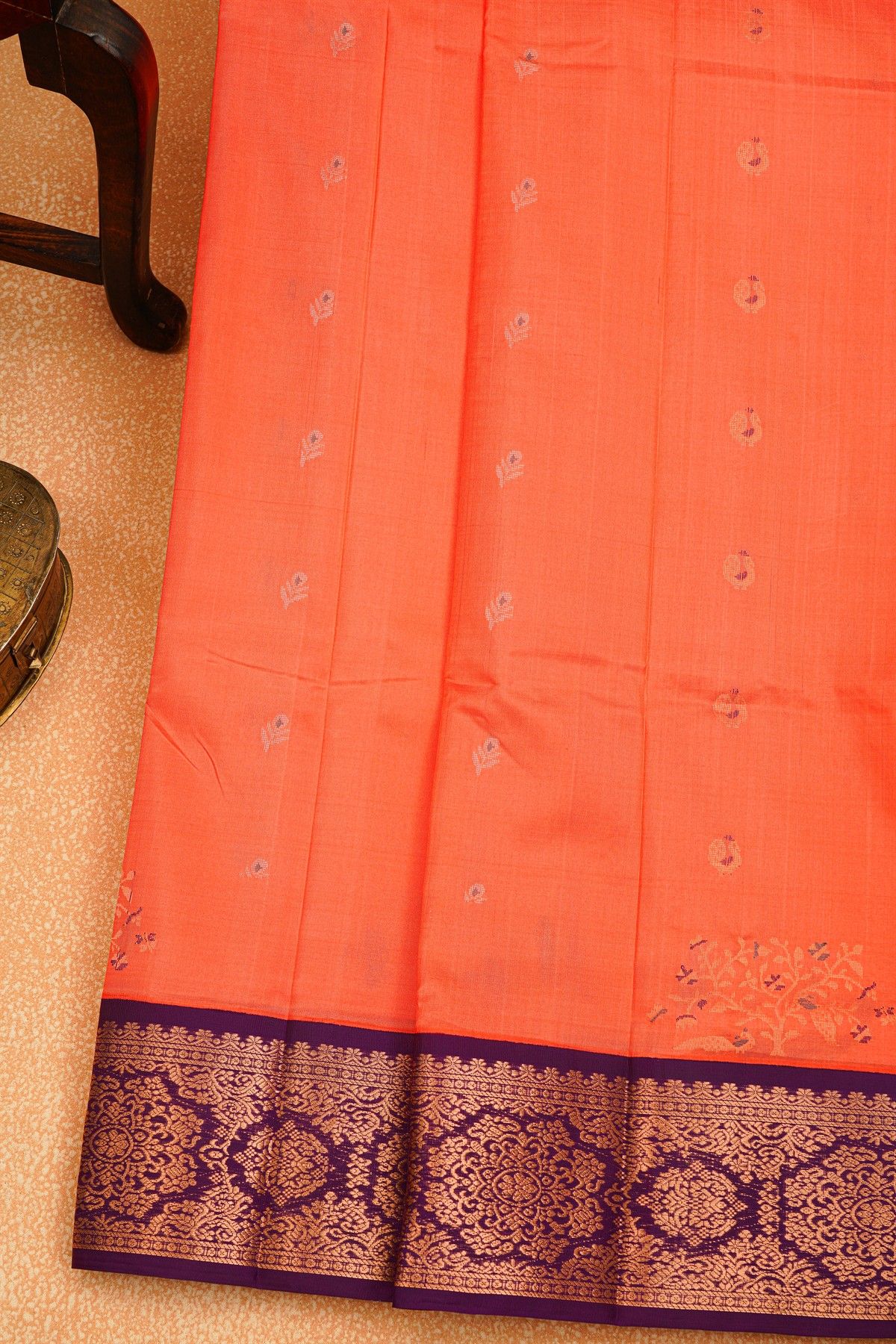 Kuppadam Sico Orange Saree