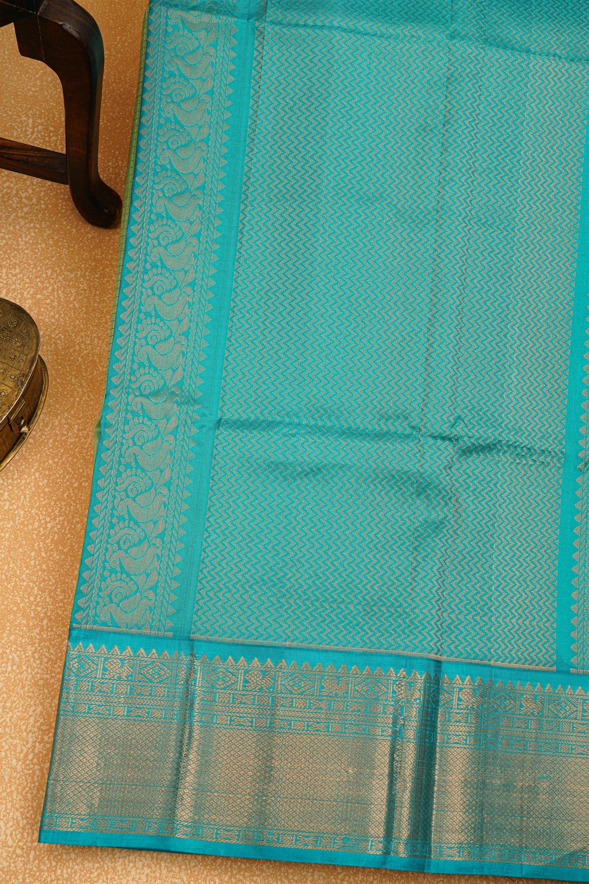 Kuppadam Sico Pista Green Saree