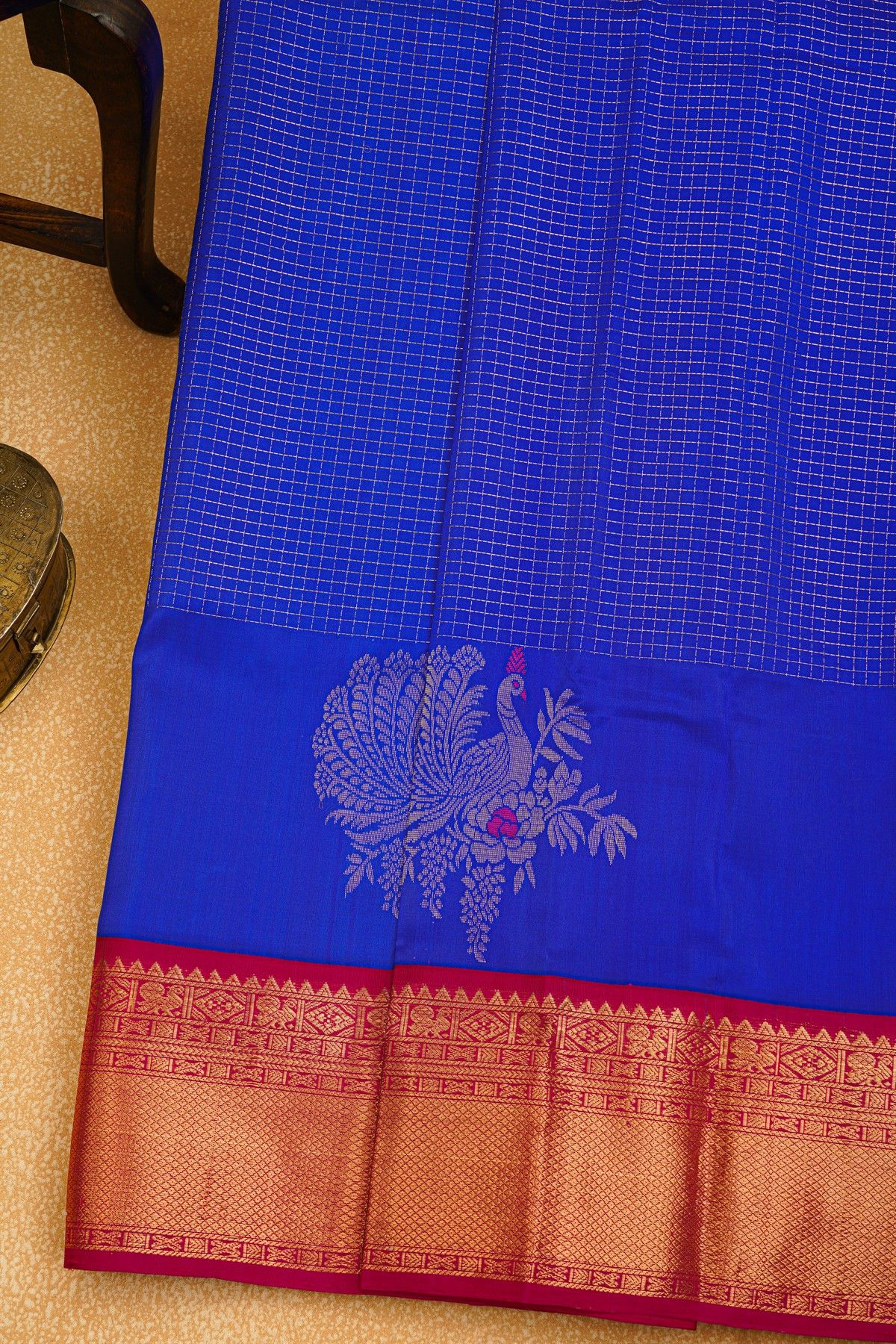 Kuppadam Sico Royal Blue Saree