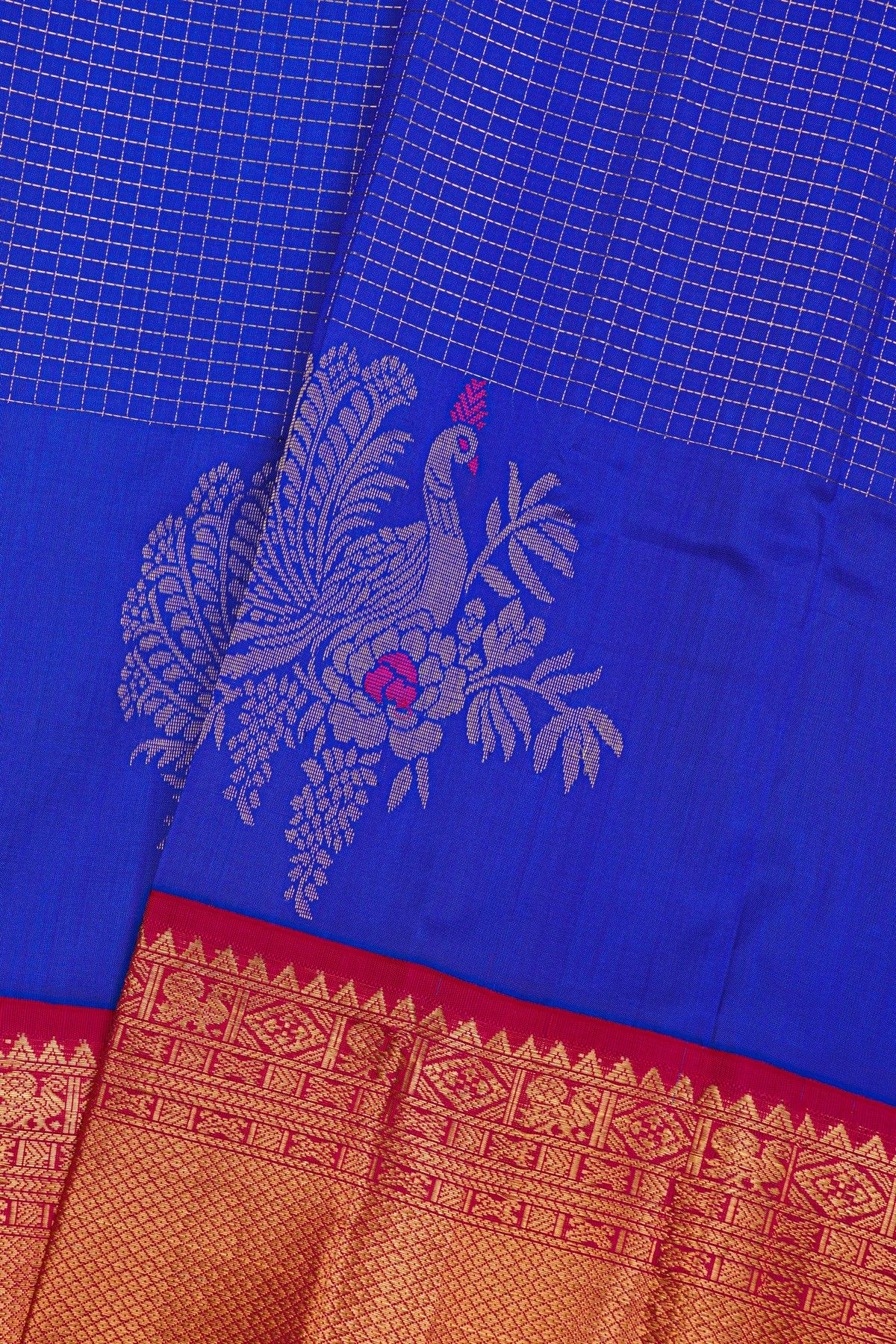 Kuppadam Sico Royal Blue Saree