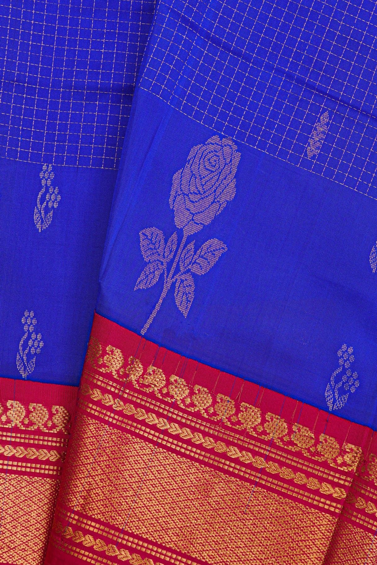 Kuppadam Sico Blue Saree