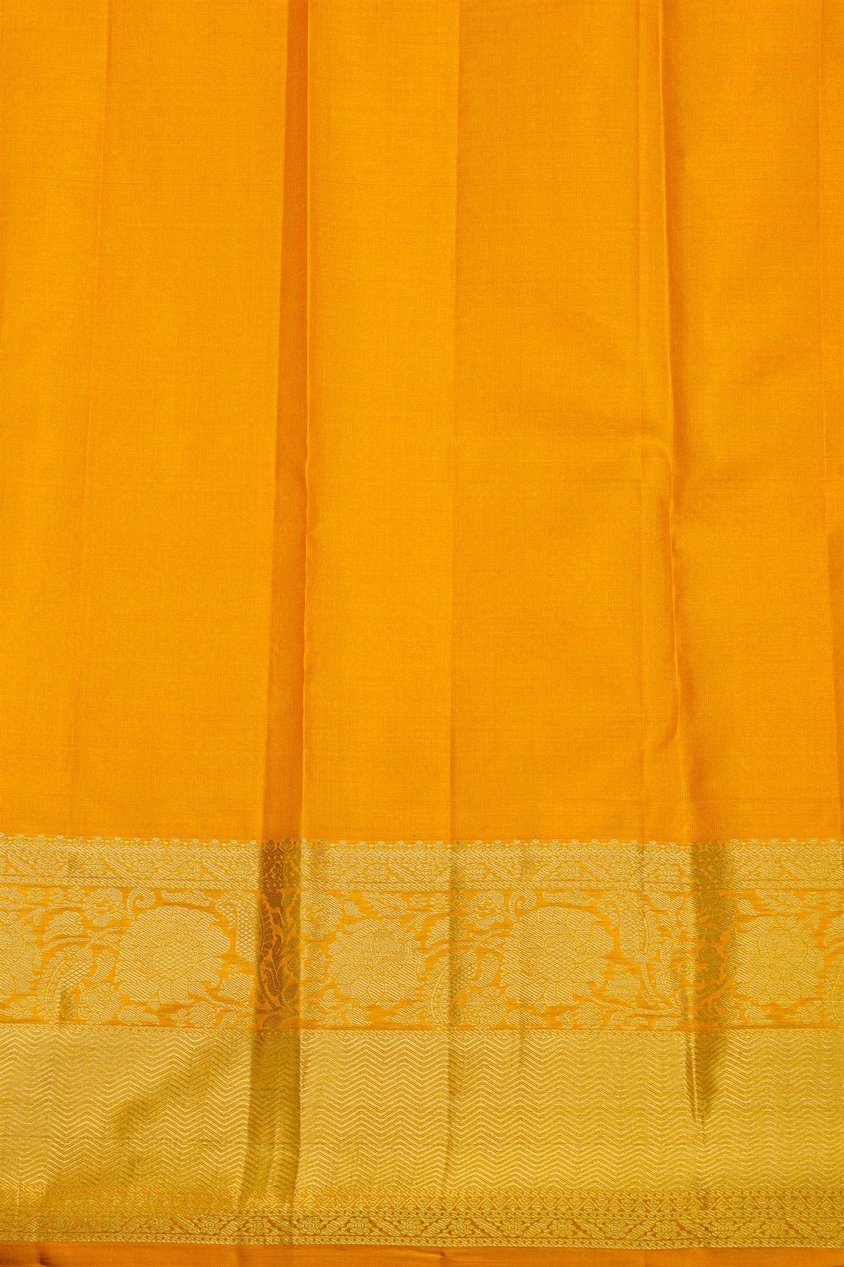 Kancheepuram Silk Mustard Saree