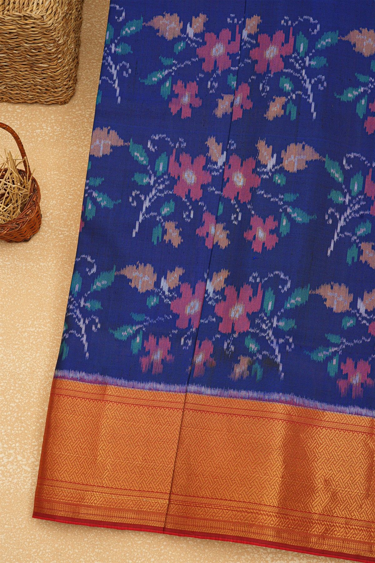 Patola Silk Royal Blue Saree