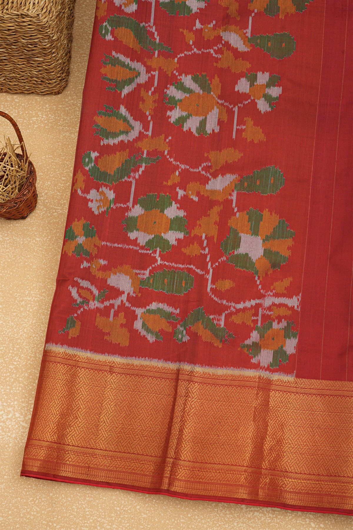 Patola Silk Royal Blue Saree