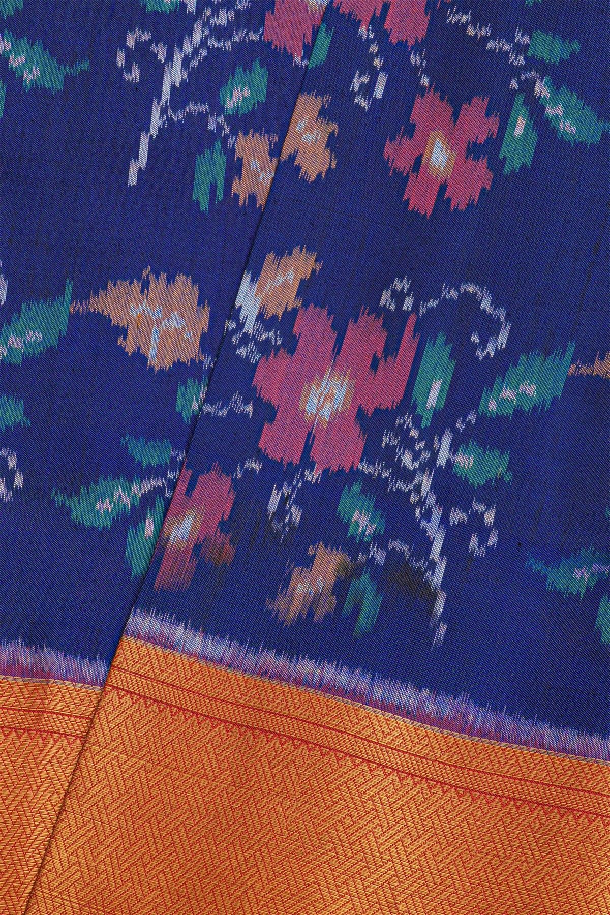 Patola Silk Royal Blue Saree