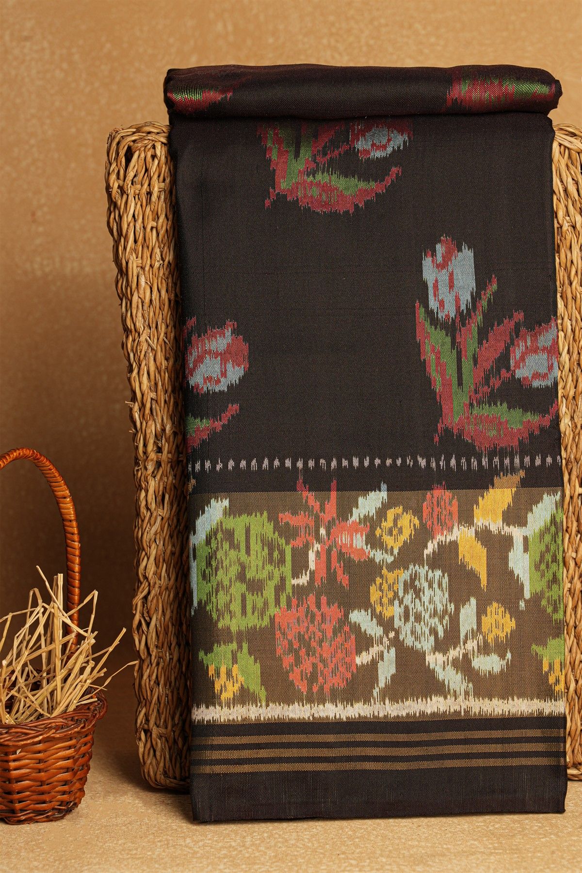 Patola Silk Black Saree