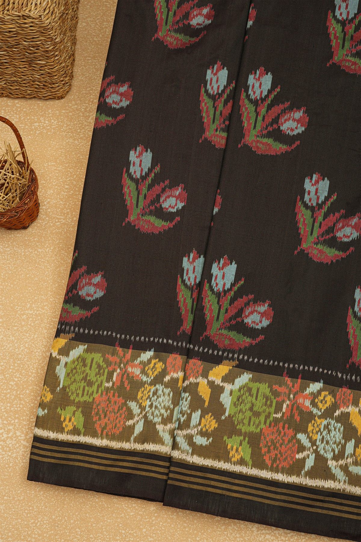 Patola Silk Black Saree