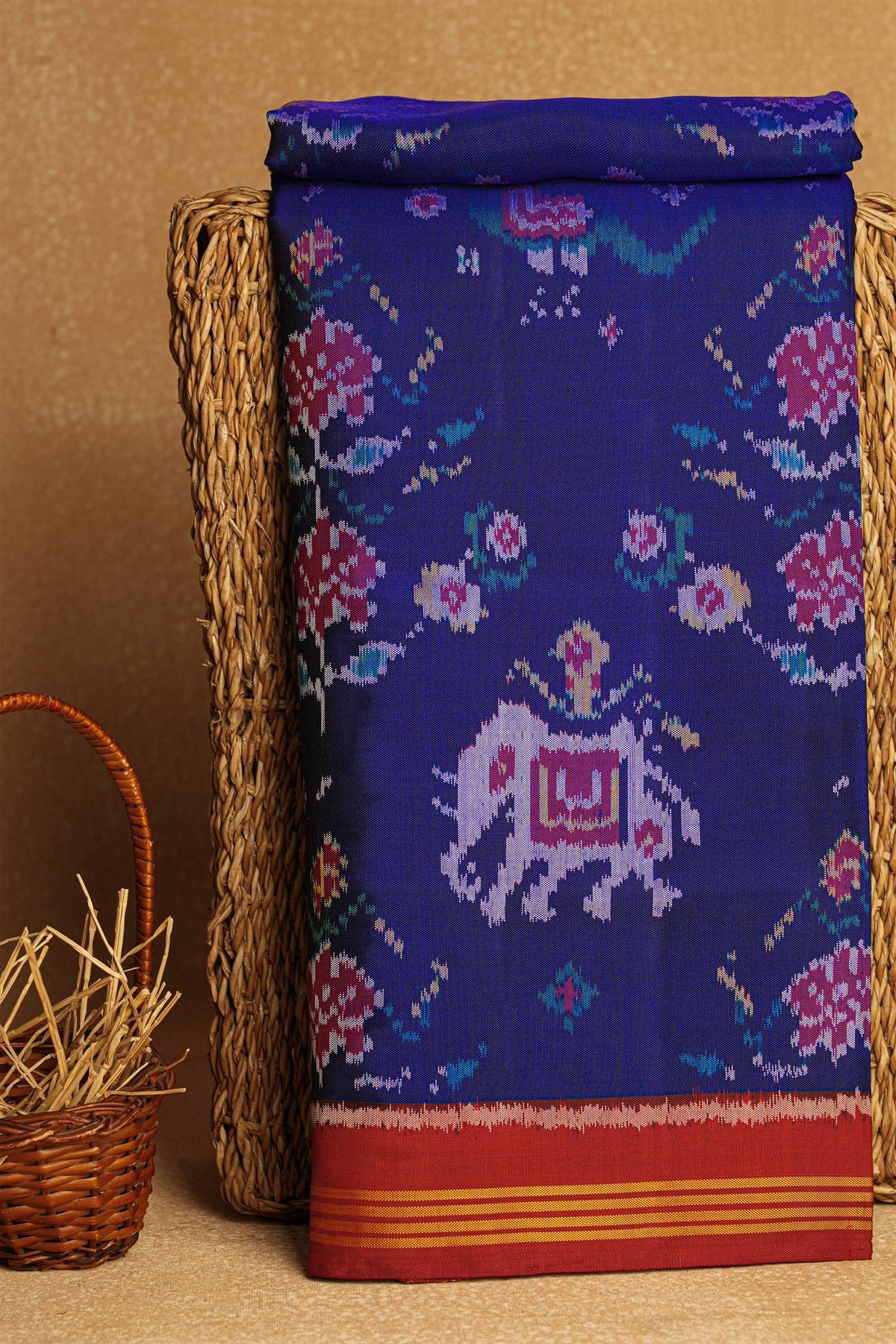 Patola Silk Royal Blue Saree