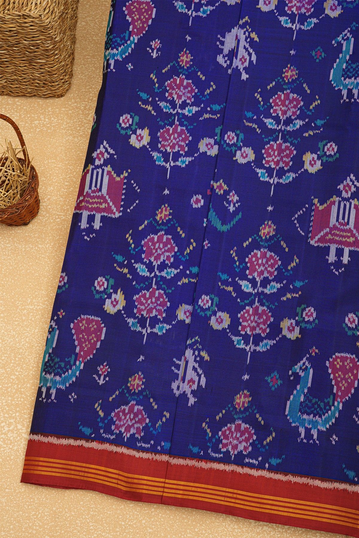 Patola Silk Royal Blue Saree