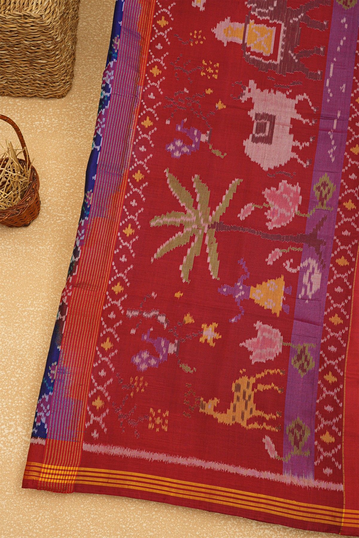 Patola Silk Royal Blue Saree