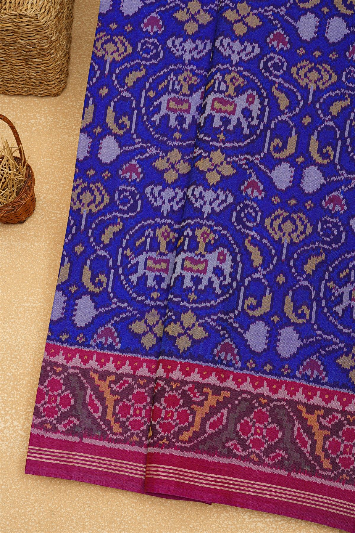 Patola Silk Royal Blue Saree