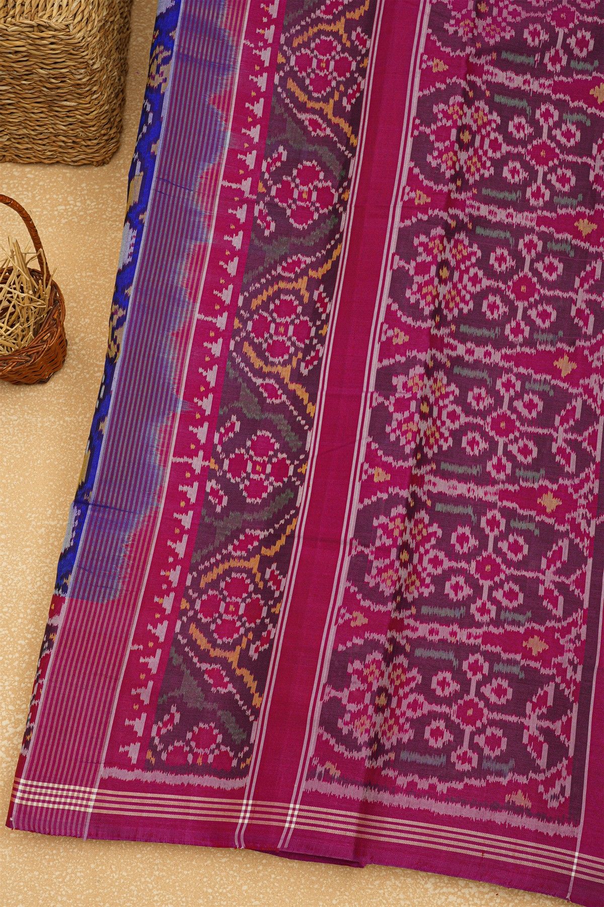Patola Silk Royal Blue Saree