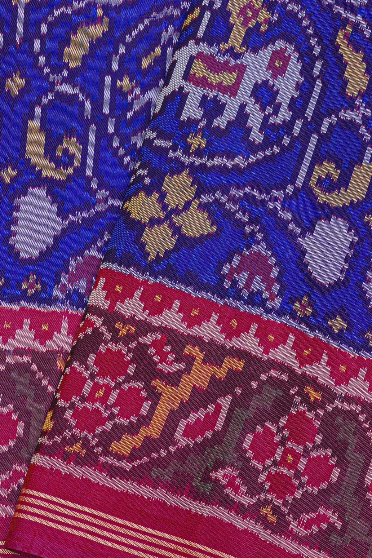 Patola Silk Royal Blue Saree