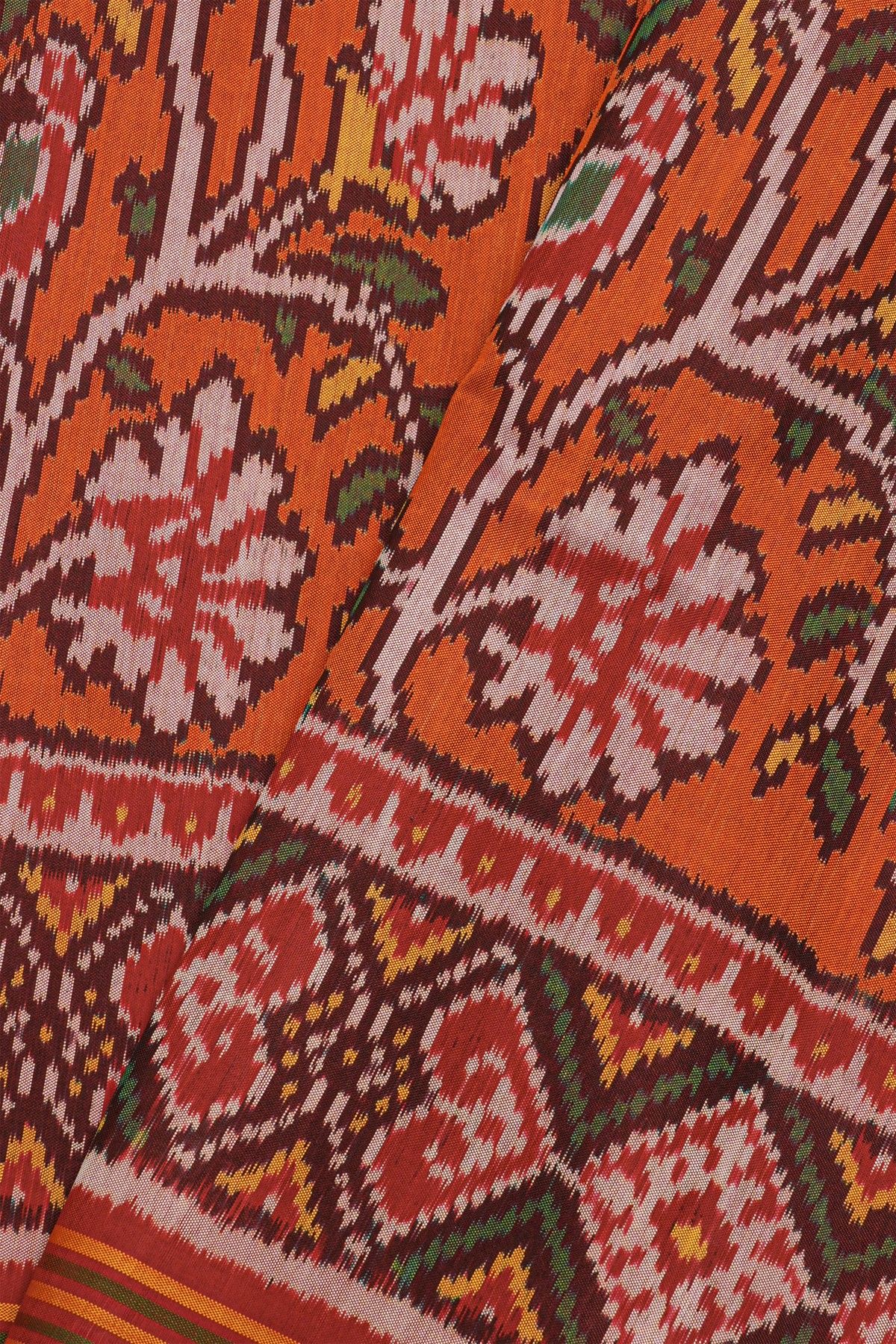 Patola Silk Orange Saree